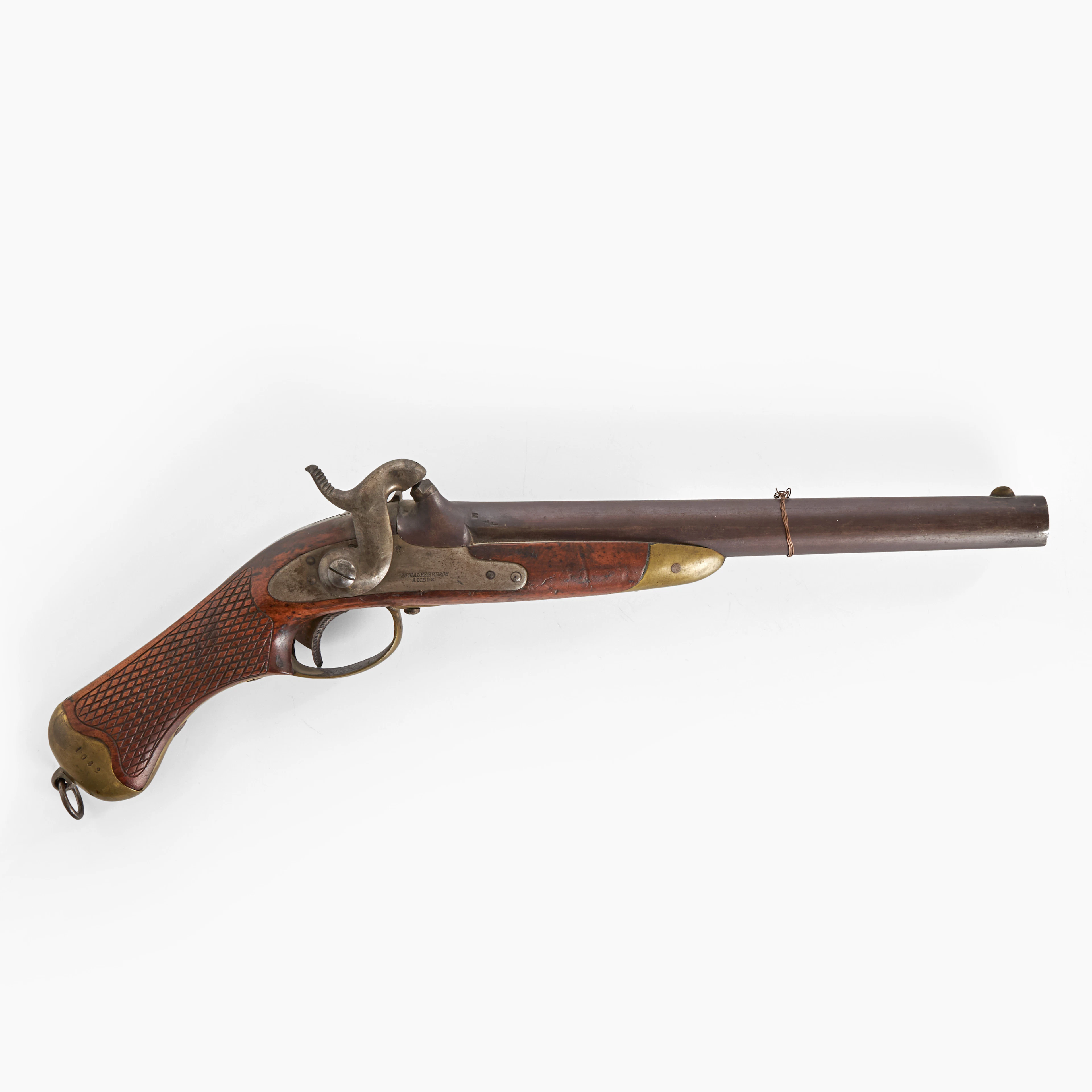 FLANKÖRPISTOL, m/1850, stämplad nP.J. Malherbe&Cie, a Liege.