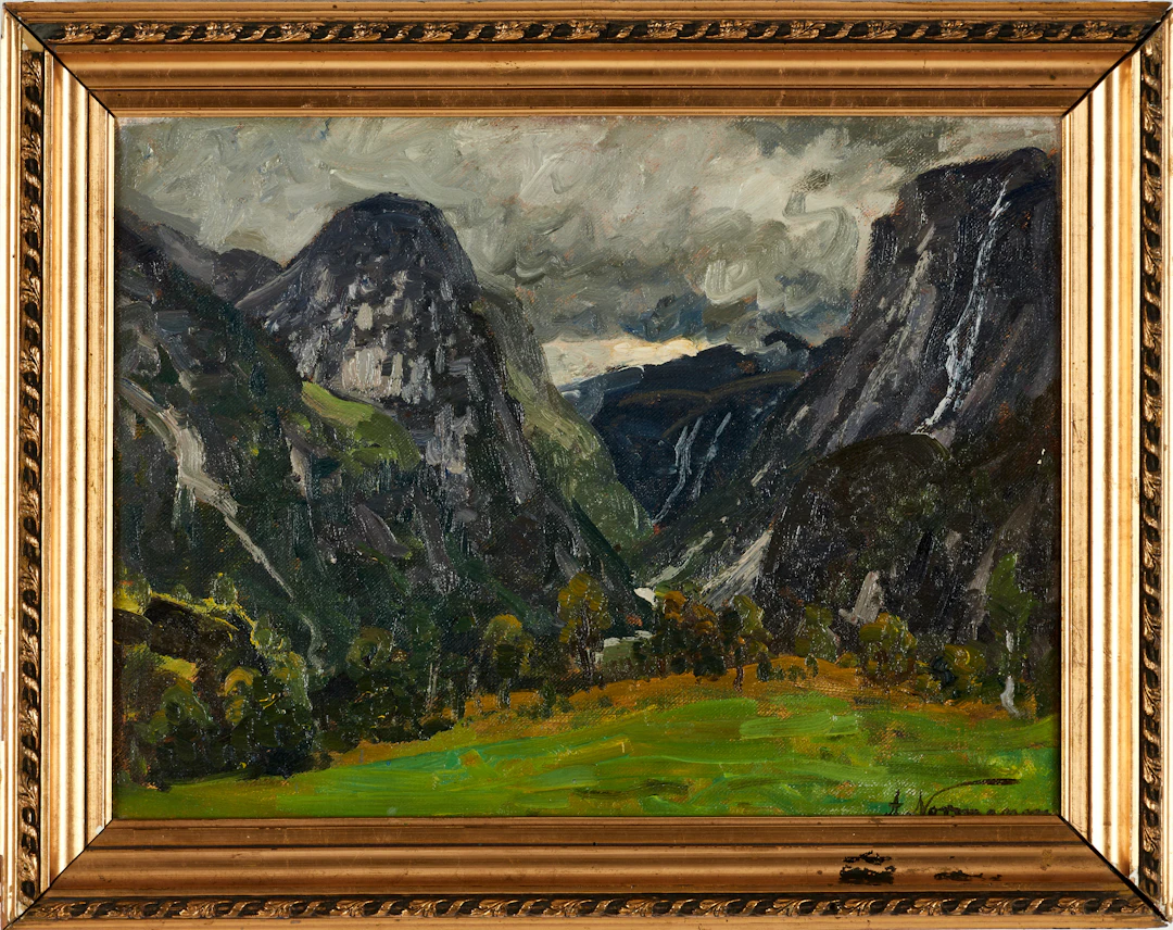 EILERT ADELSTEEN NORMANN (NORGE, 1848-1918). "Stalheim", signerad, olja på duk.