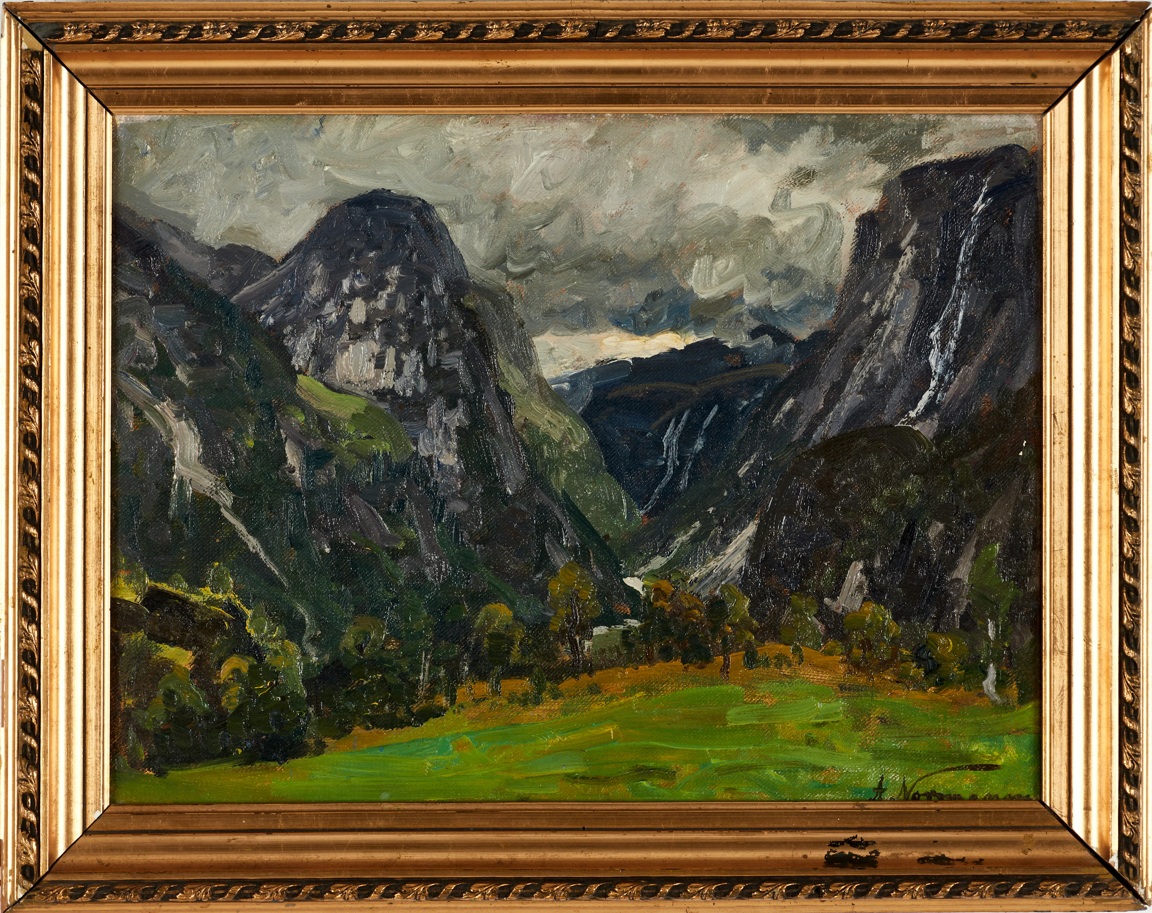 EILERT ADELSTEEN NORMANN (NORGE, 1848-1918). "Stalheim", signerad, olja på duk.