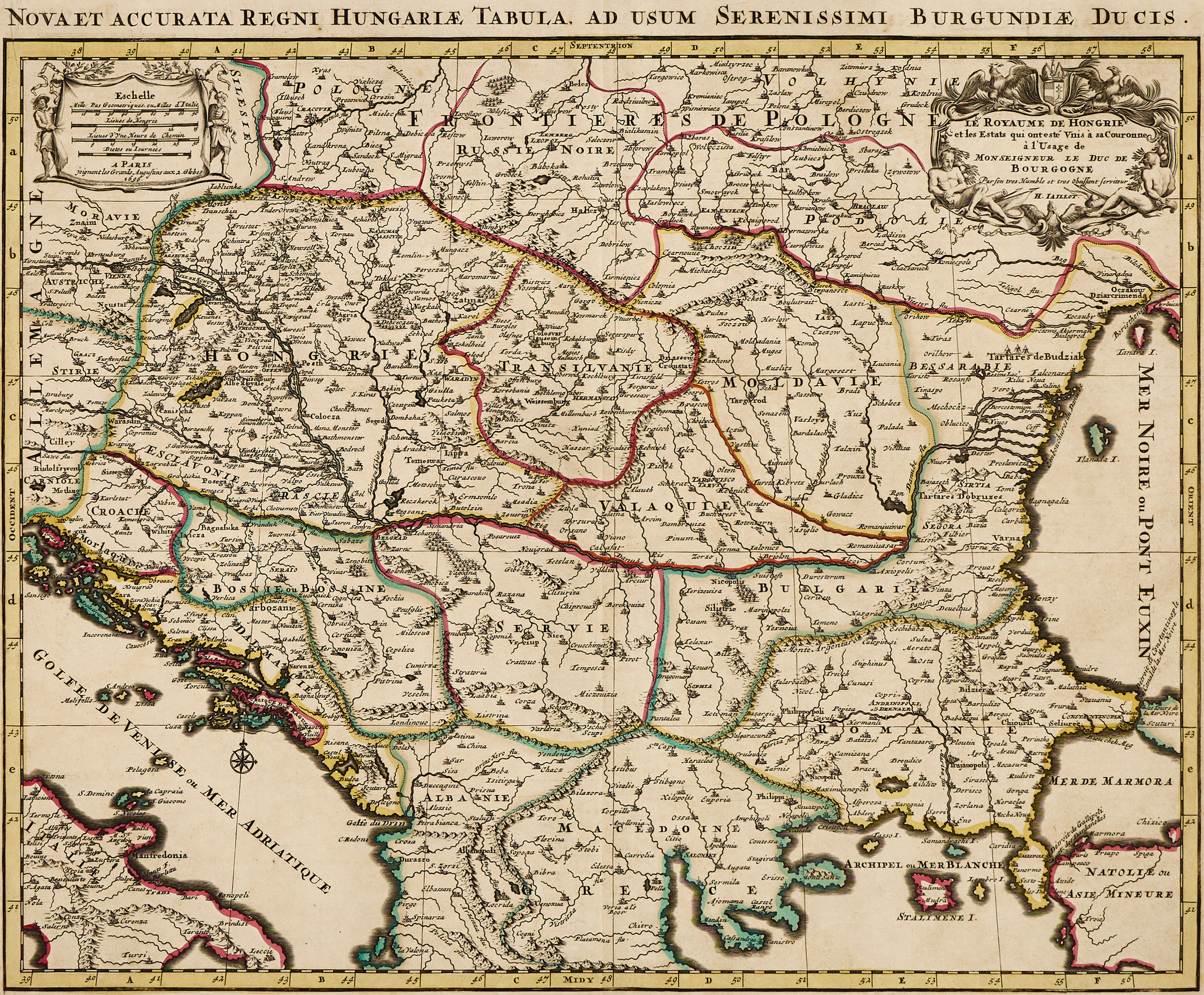 JAILLOT/OTTENS, Nova et Accurata Regni Hungariæ Tabula, ca 1740.