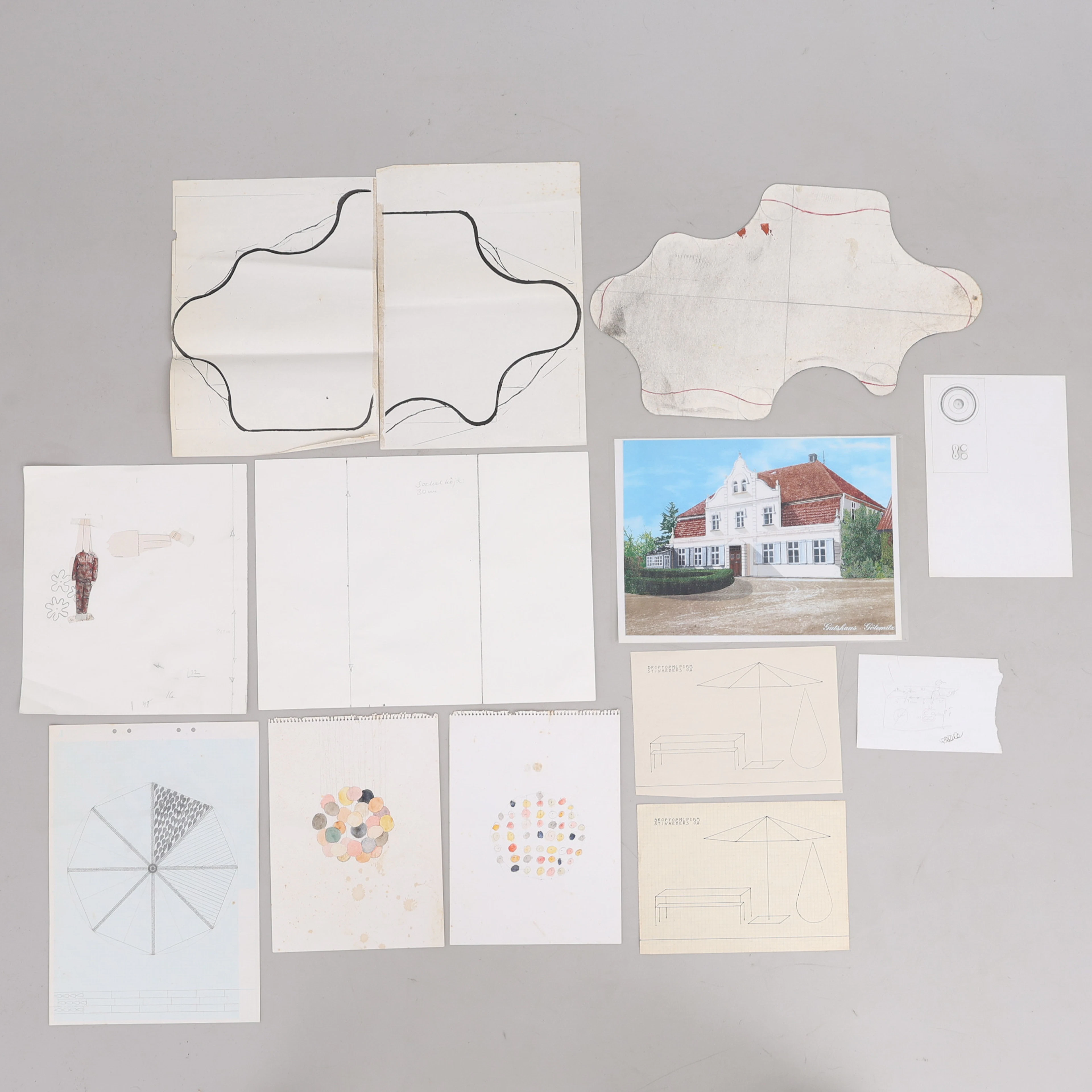 STINA EBERS 1962-2025. ELVA SKISSER TILL INSTALLATION SAMT EN KOPIA