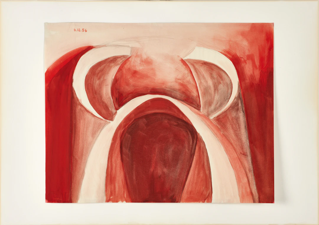 HEINZ SEVENICH (Aachen/Tyskland 1935-2023). Komposition, daterad 6.12.-56