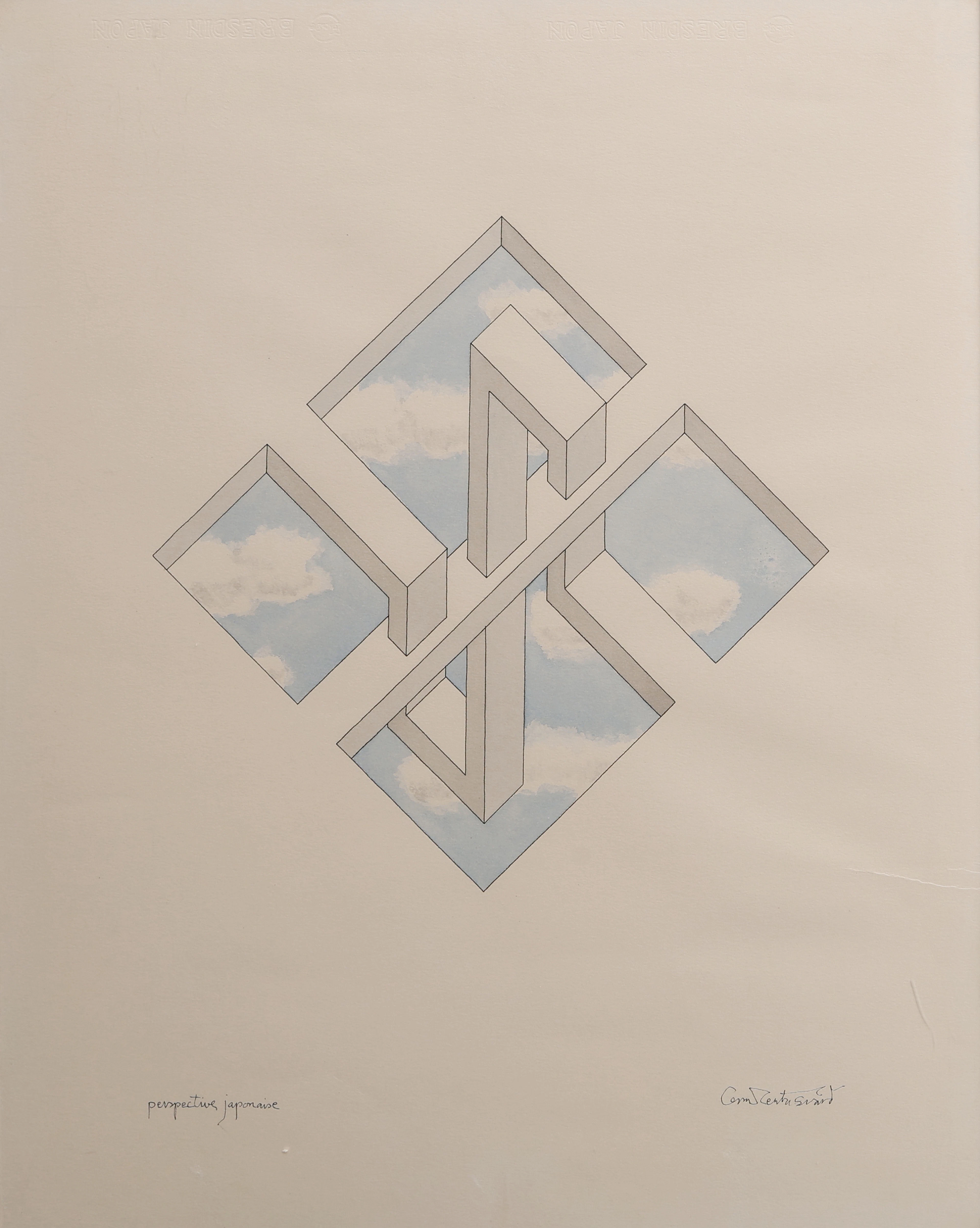 OSCAR REUTERSVÄRD. "PERSPECTIVE JAPONAISE".