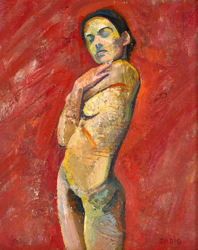 JACQUES ZADIG (Paris 1930-2023 Malmö), "Arabesj", signerad ZADIG, olja på duk.