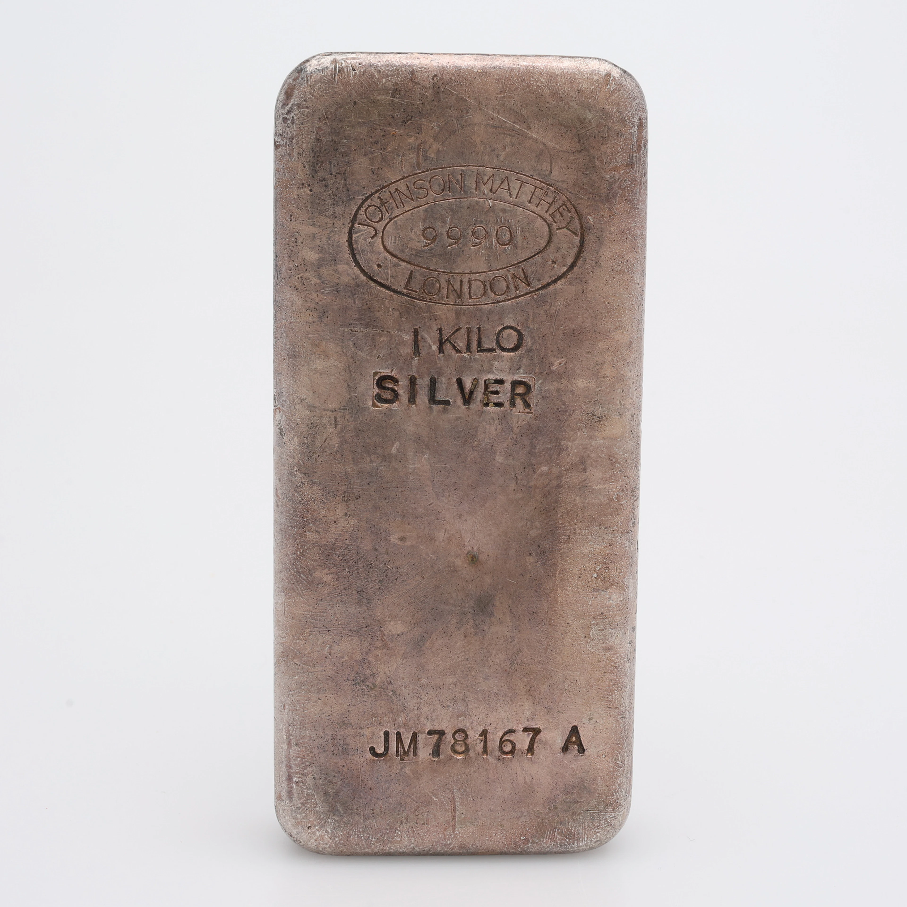 SILVERTACKA, 999/1000, 1 KG, JOHNSON MATTHEY LONDON, (1002,5 g uppvägt).