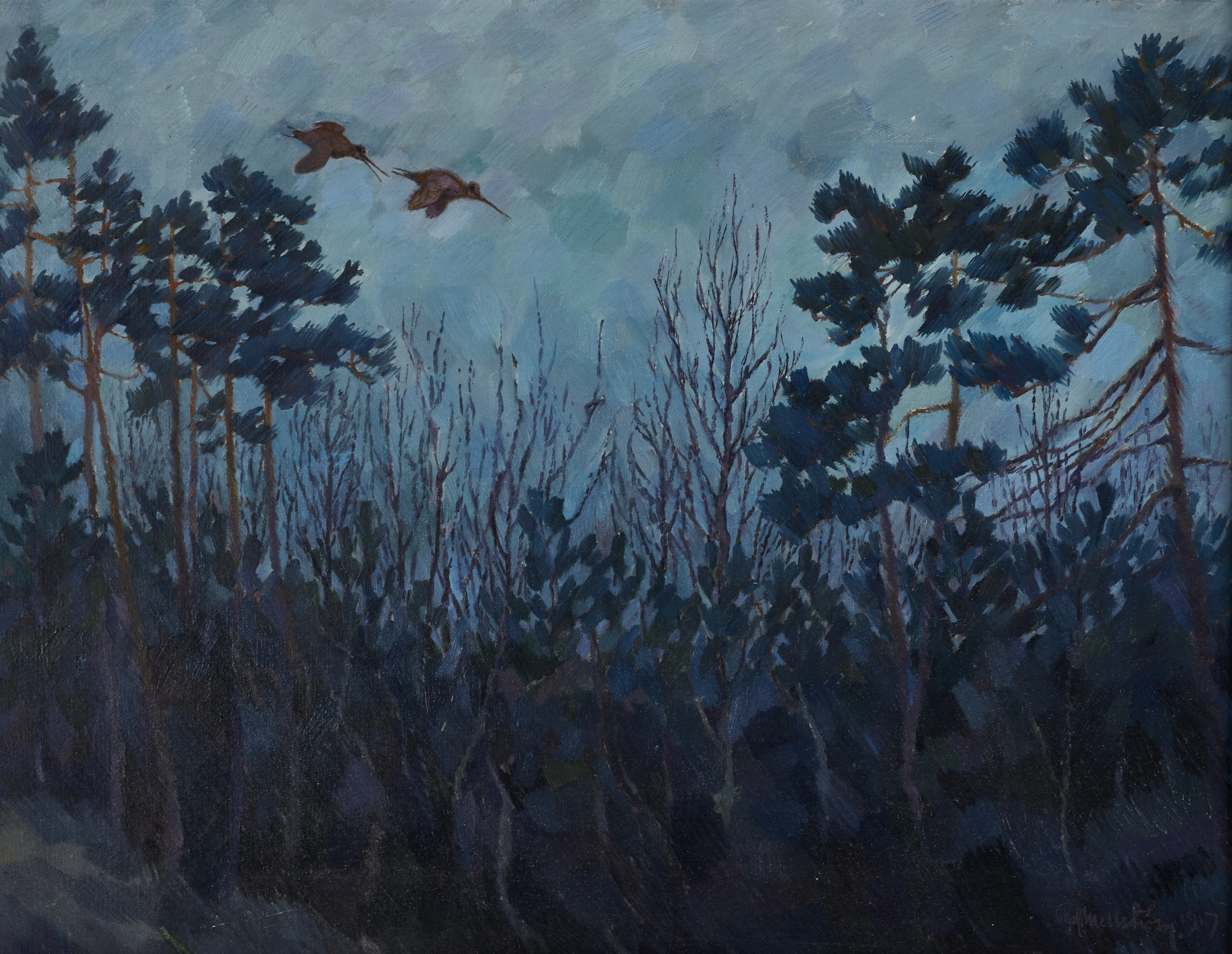 ROLF MELLSTRÖM (1896-1953) Morkullor i skymning, signerad och daterad