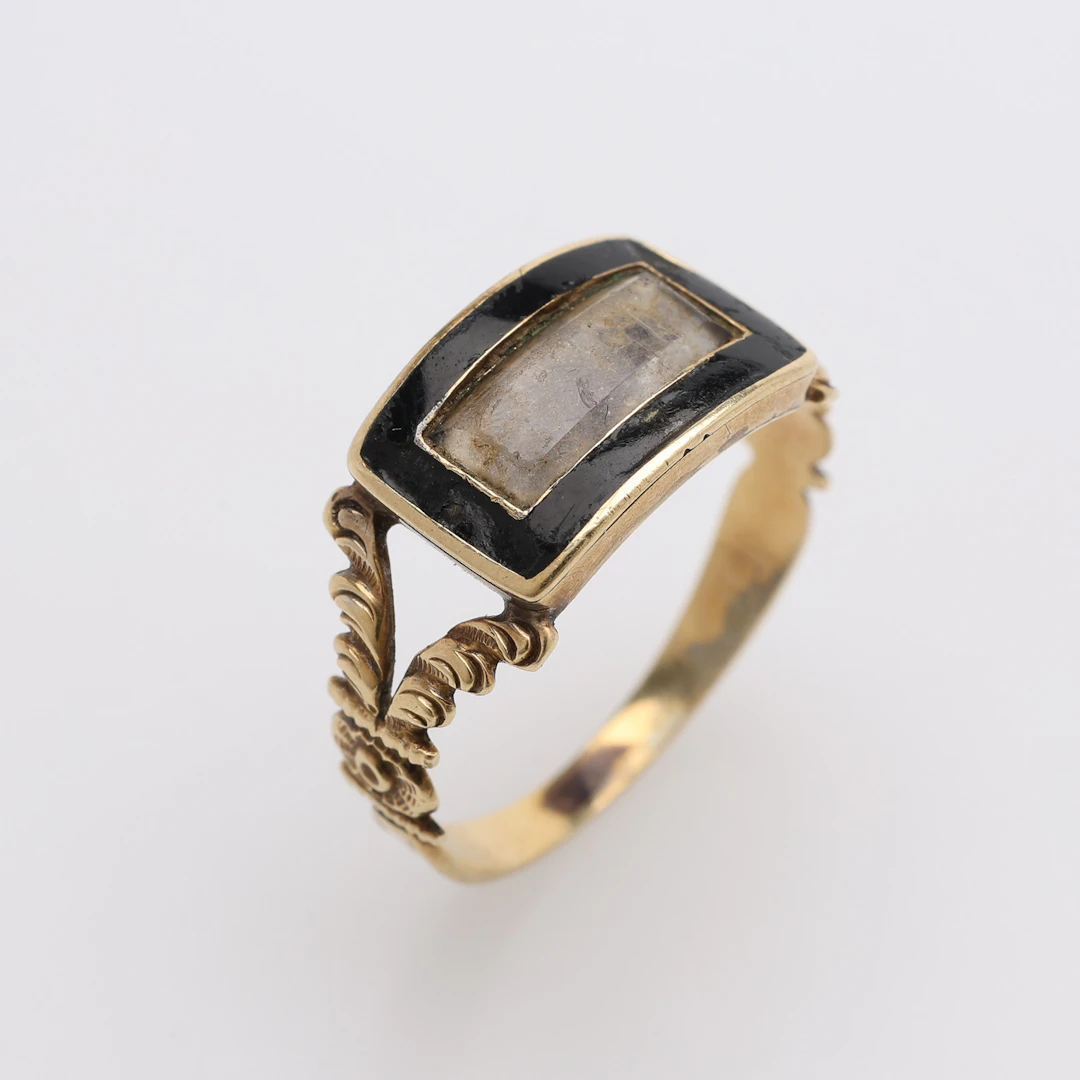 SORGERING, 15K GULD, GEORGIANSK, 1800-TALETS FÖRSTA HÄLFT, TOTALT 1,9 GRAM.