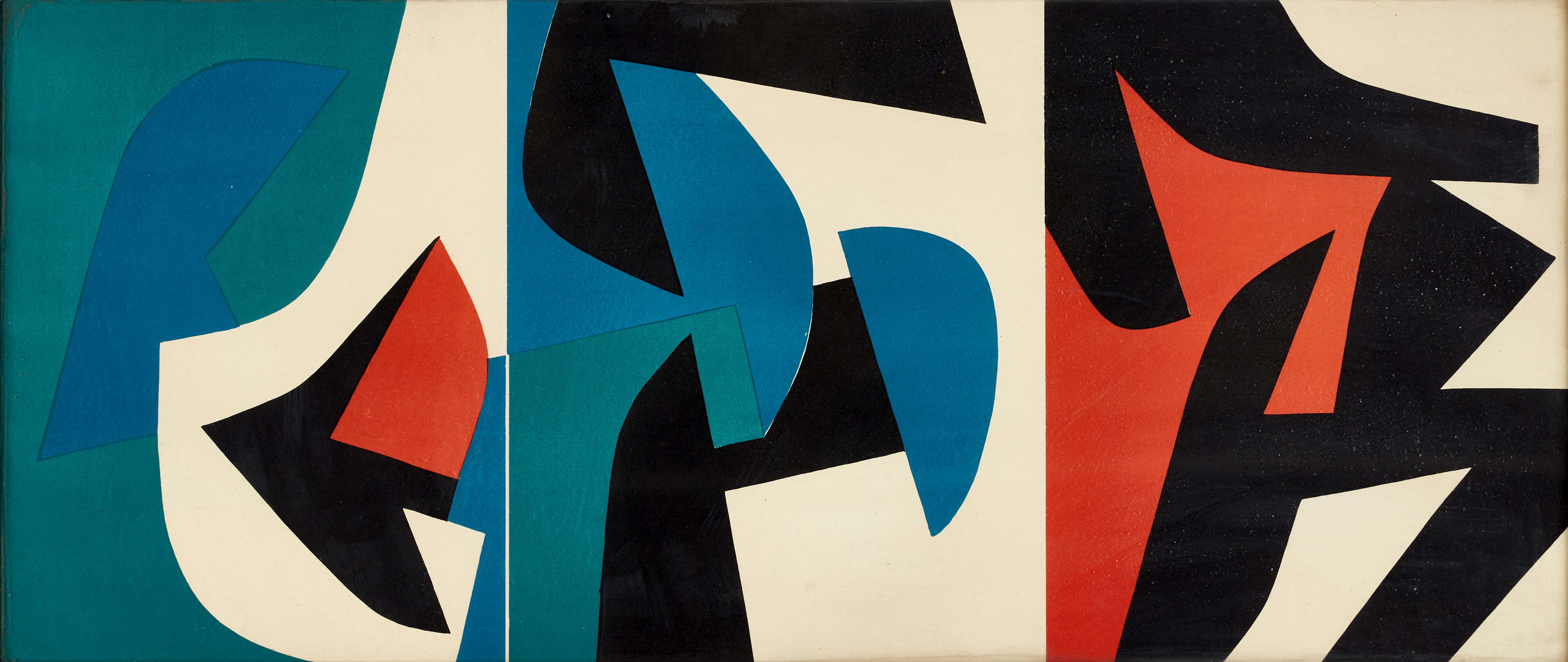 JEAN DEWASNE (1921-1999). Komposition, färglitografi.
