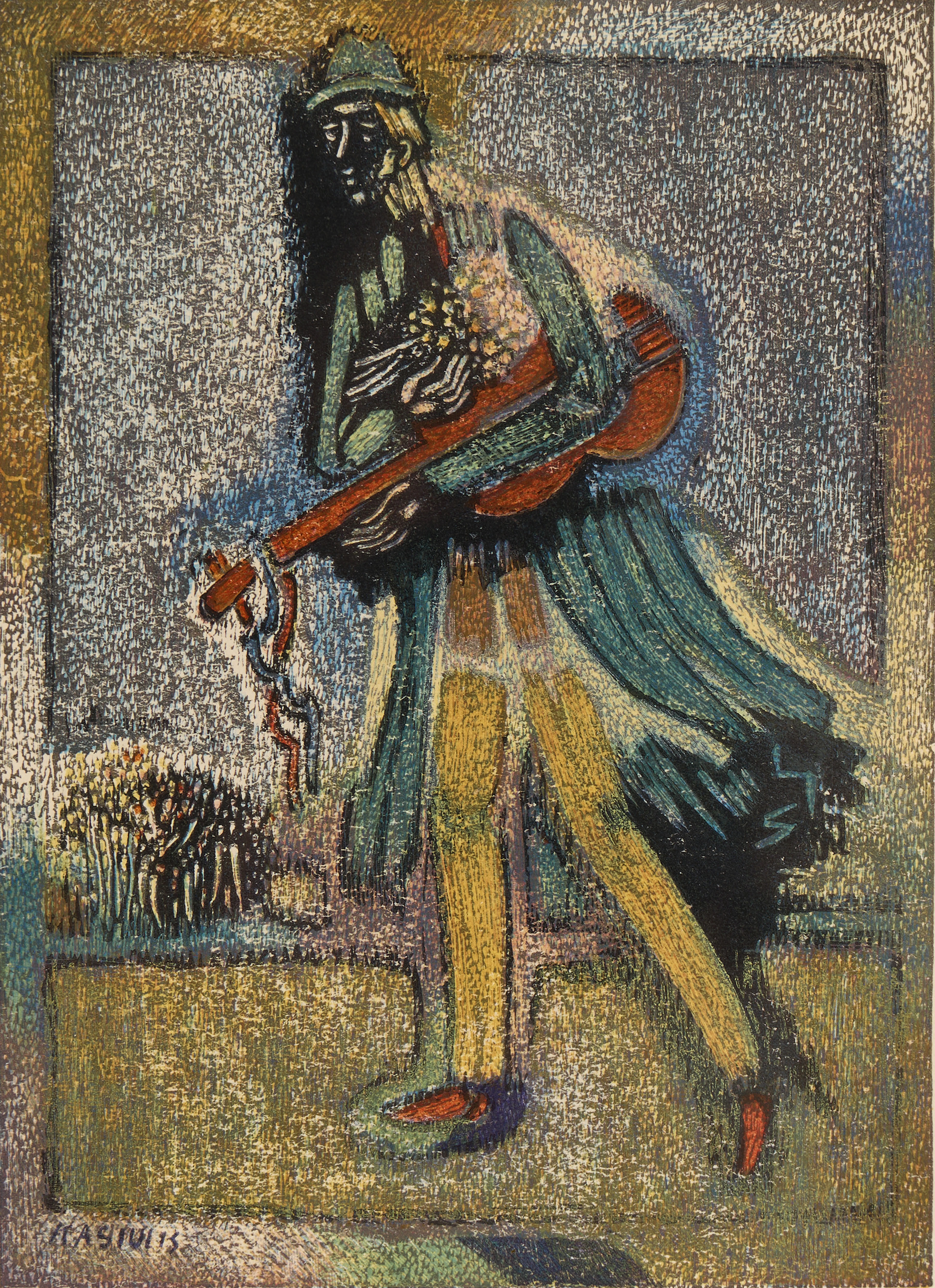 VYTAUTAS KASIULIS (LITAUEN, 1918–1995). (3 st), grafiska blad, litografi