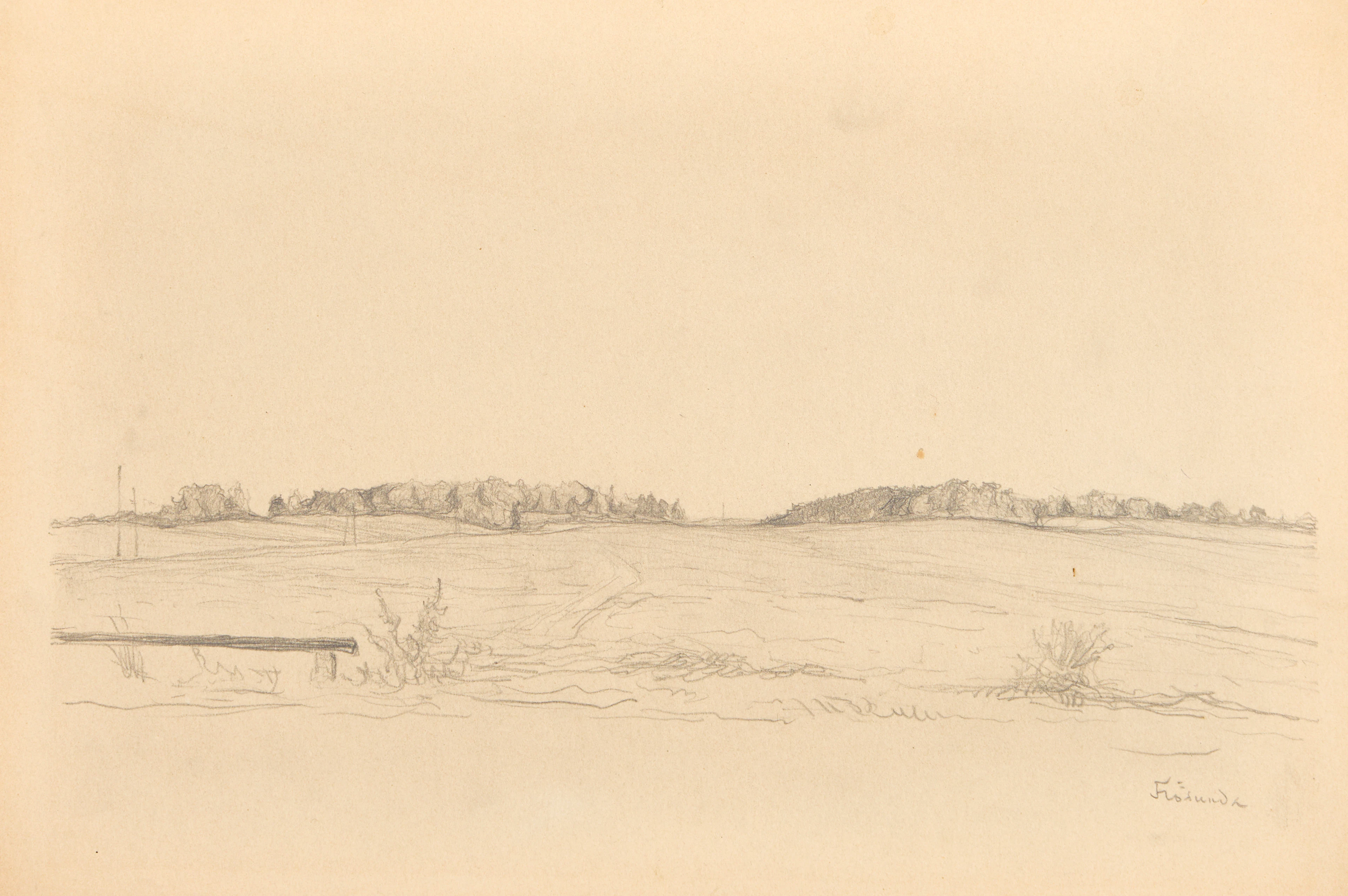 KARL NORDSTRÖM (Tjörn 1855-1923 Drottningholm). Vidsträckt landskap