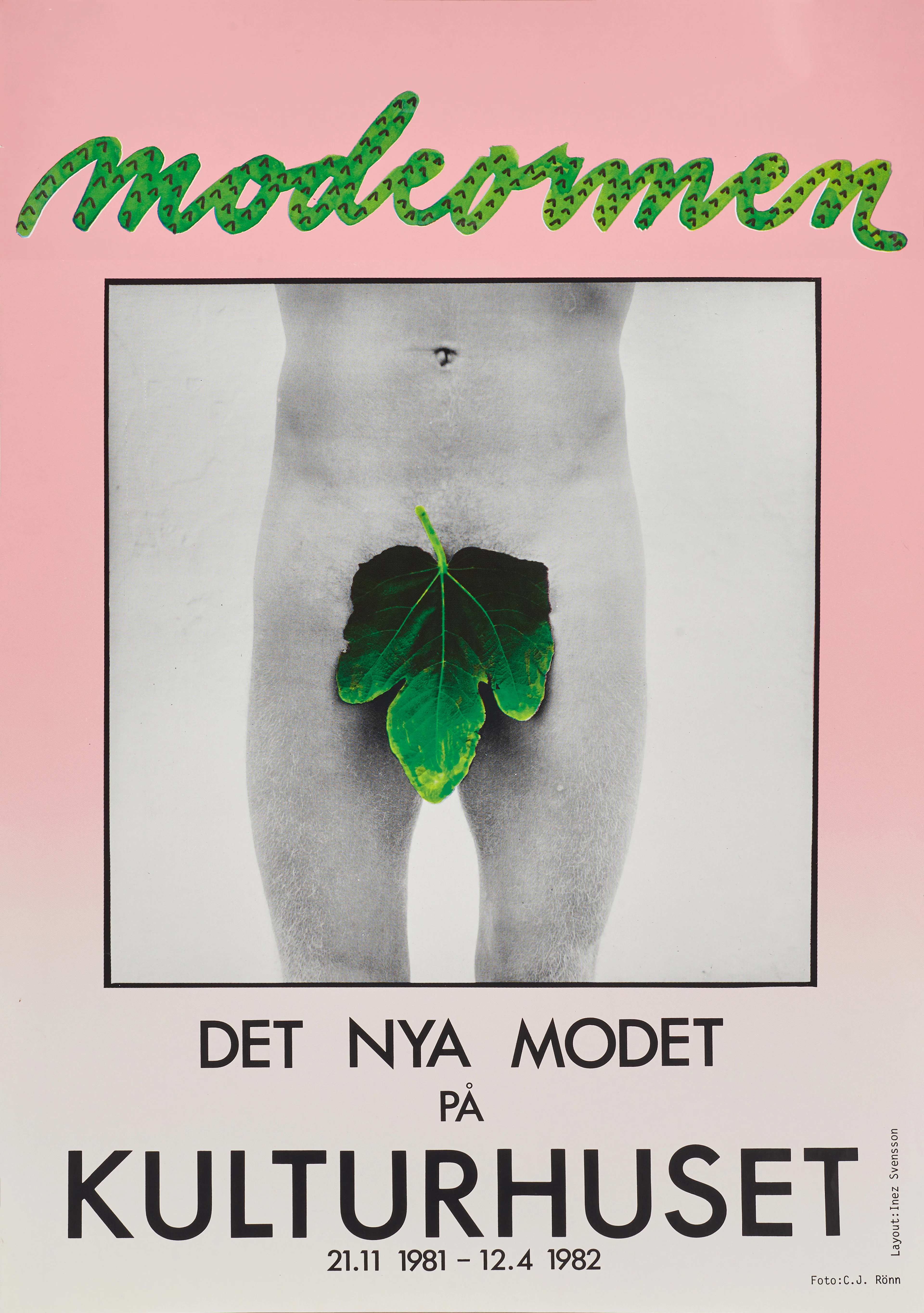 UTSTÄLLNINGSAFFISCH, "Modeormen det nya modet", Kulturhuset, 1982