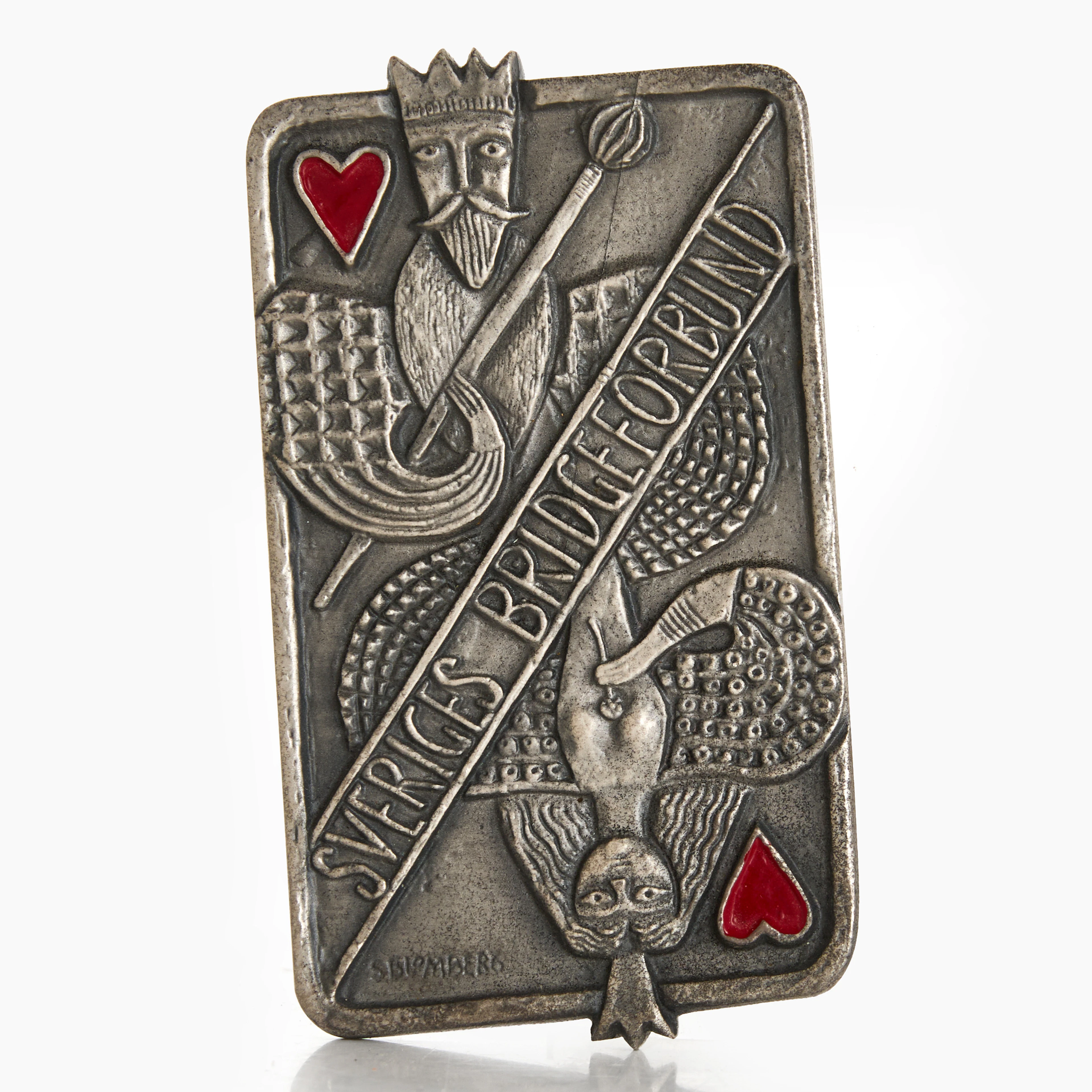 STIG BLOMBERG (1901–1970). Medalj, "Sveriges Bridgeförbund", Sporrong