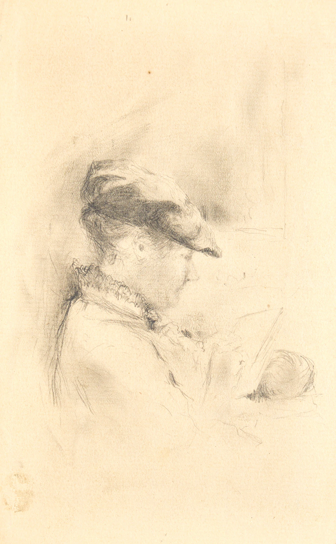 KARL NORDSTRÖM (Tjörn 1855-1923 Drottningholm). Tekla graverar, signerad