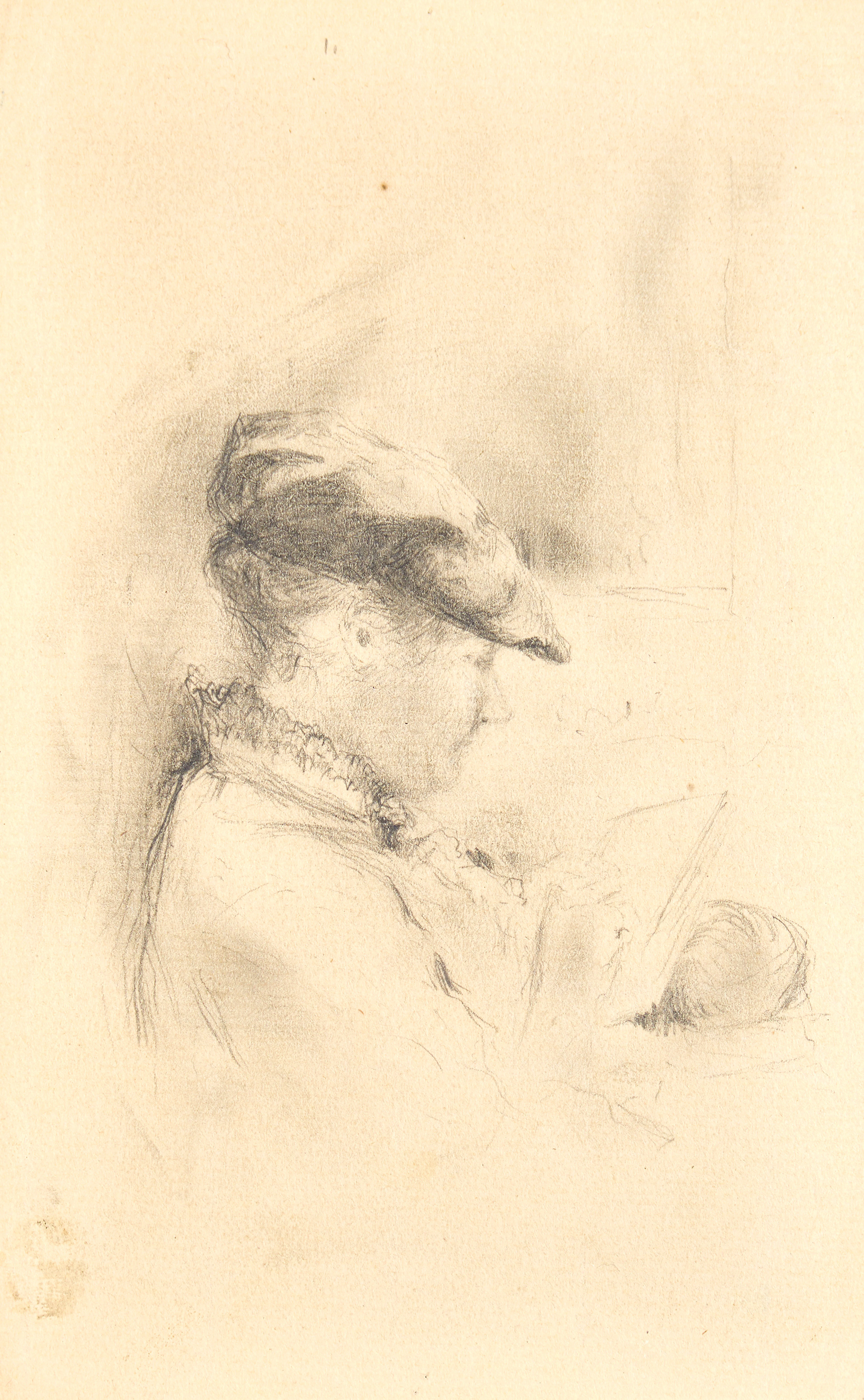 KARL NORDSTRÖM (Tjörn 1855-1923 Drottningholm). Tekla graverar, signerad
