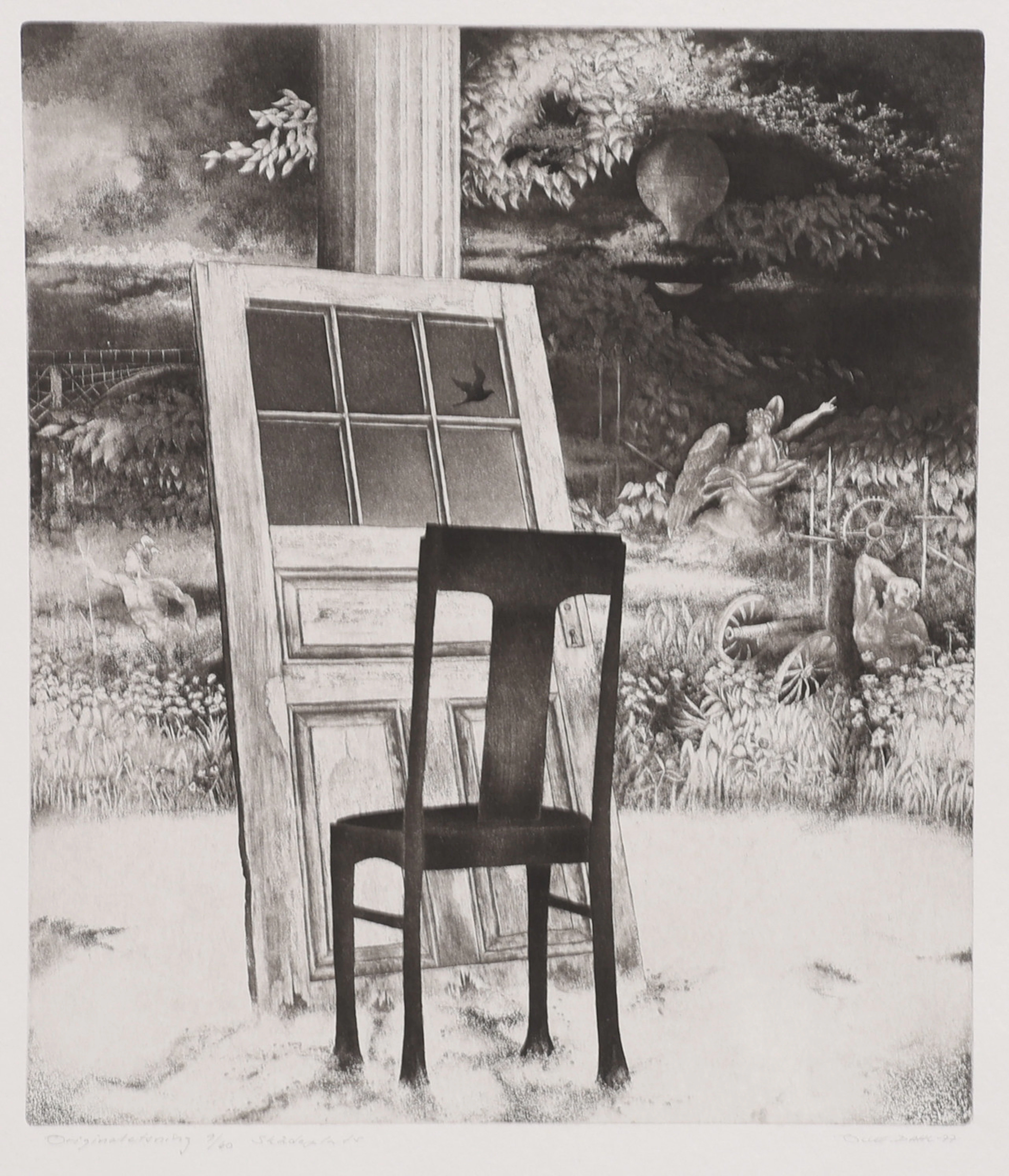 OLLE DAHL 1944-. ETSNING, "SKÅDEPLATS", SIGNERAD, NUMRERAD 9/60 OCH