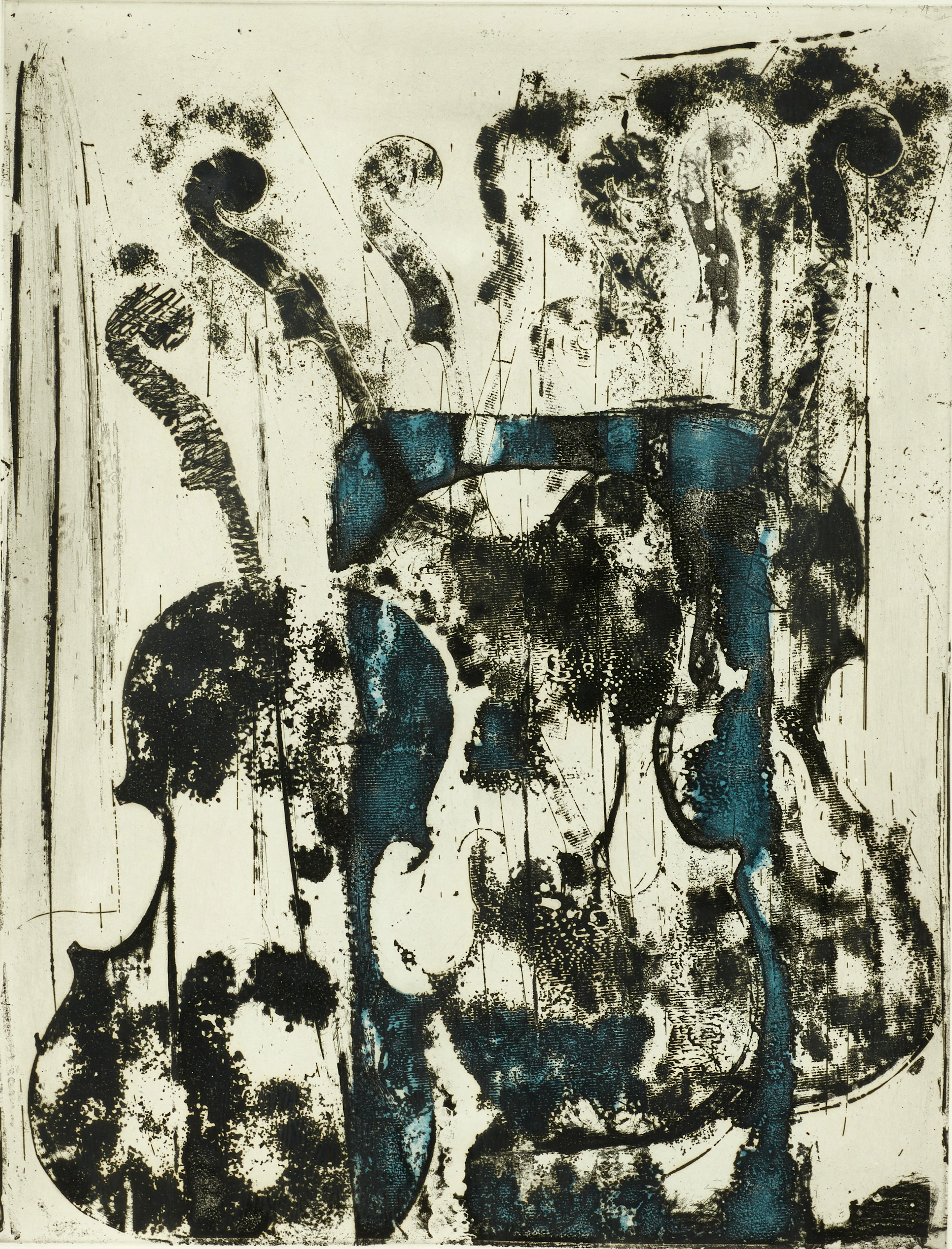 FERNANDEZ ARMAN (1928-2005). "Noir et Bleu" signerad och numrerad
