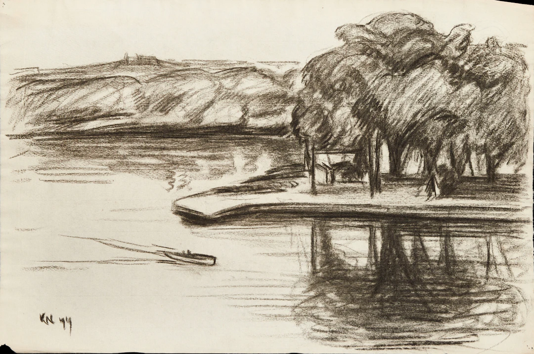 KARL NORDSTRÖM (Tjörn 1855-1923 Drottningholm). Utsikt över Reimersholme