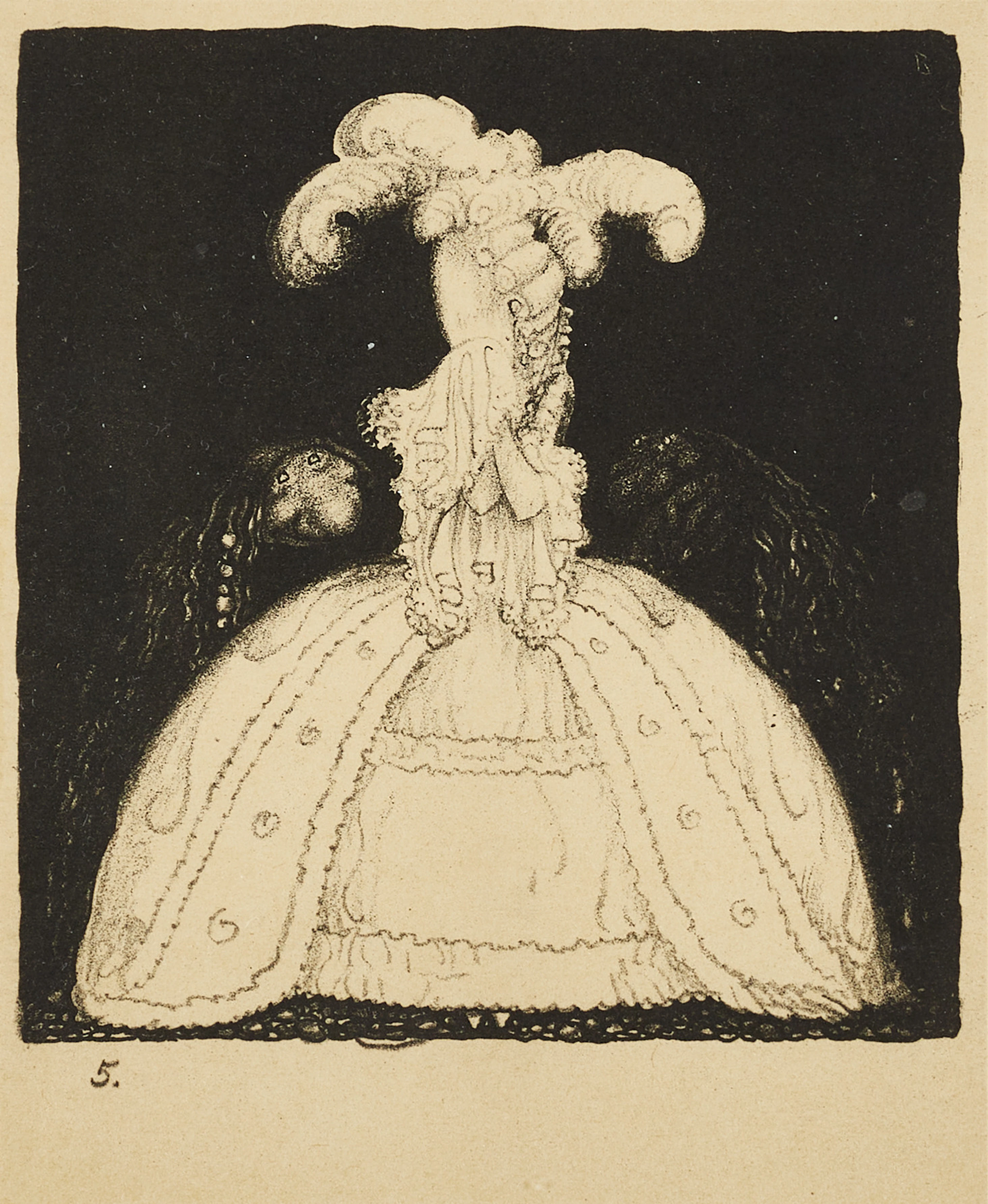 JOHN BAUER (1882-1918), "Två friare", No 5 ur sviten "Troll", 1915