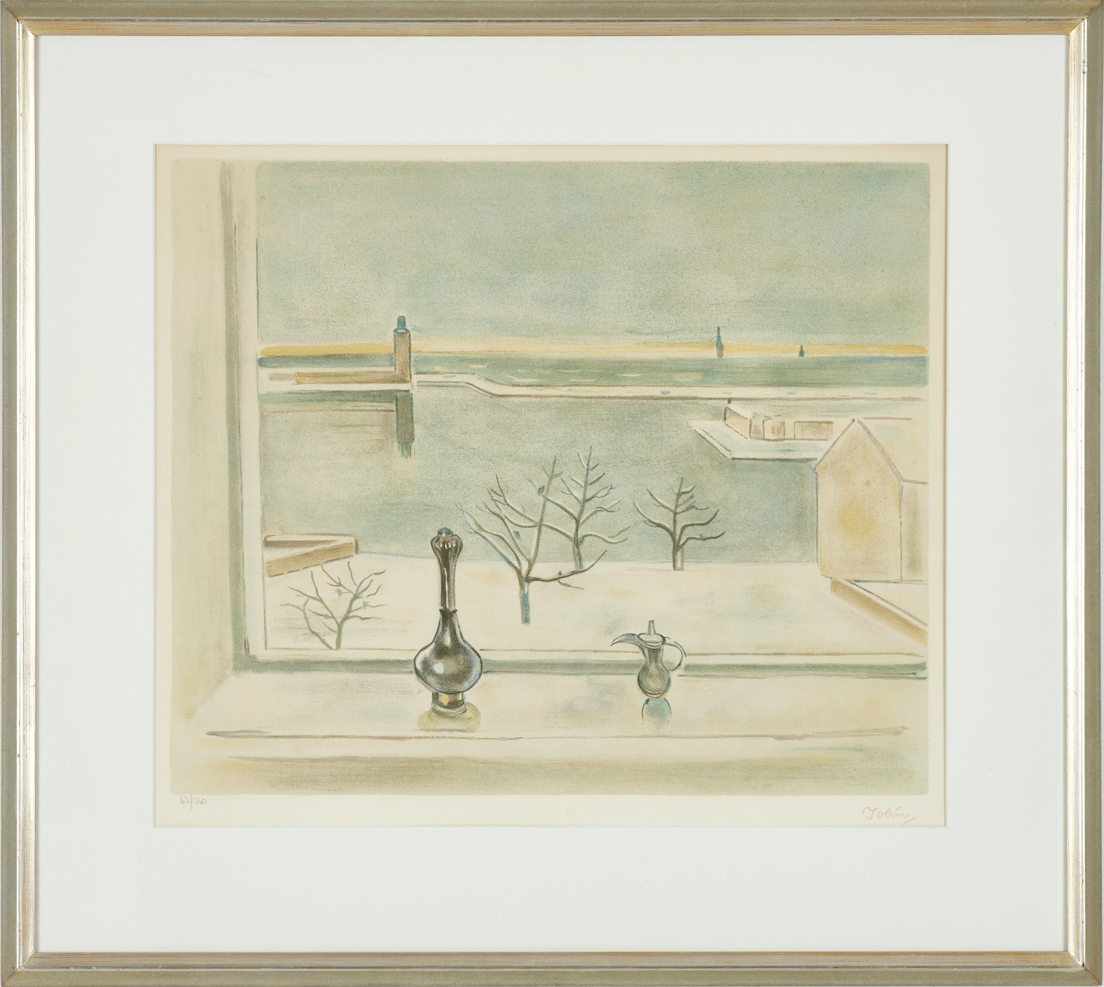 EINAR JOLIN (Stockholm 1890- 1976), ”Novembermorgon”, vy över Riddarfjärden