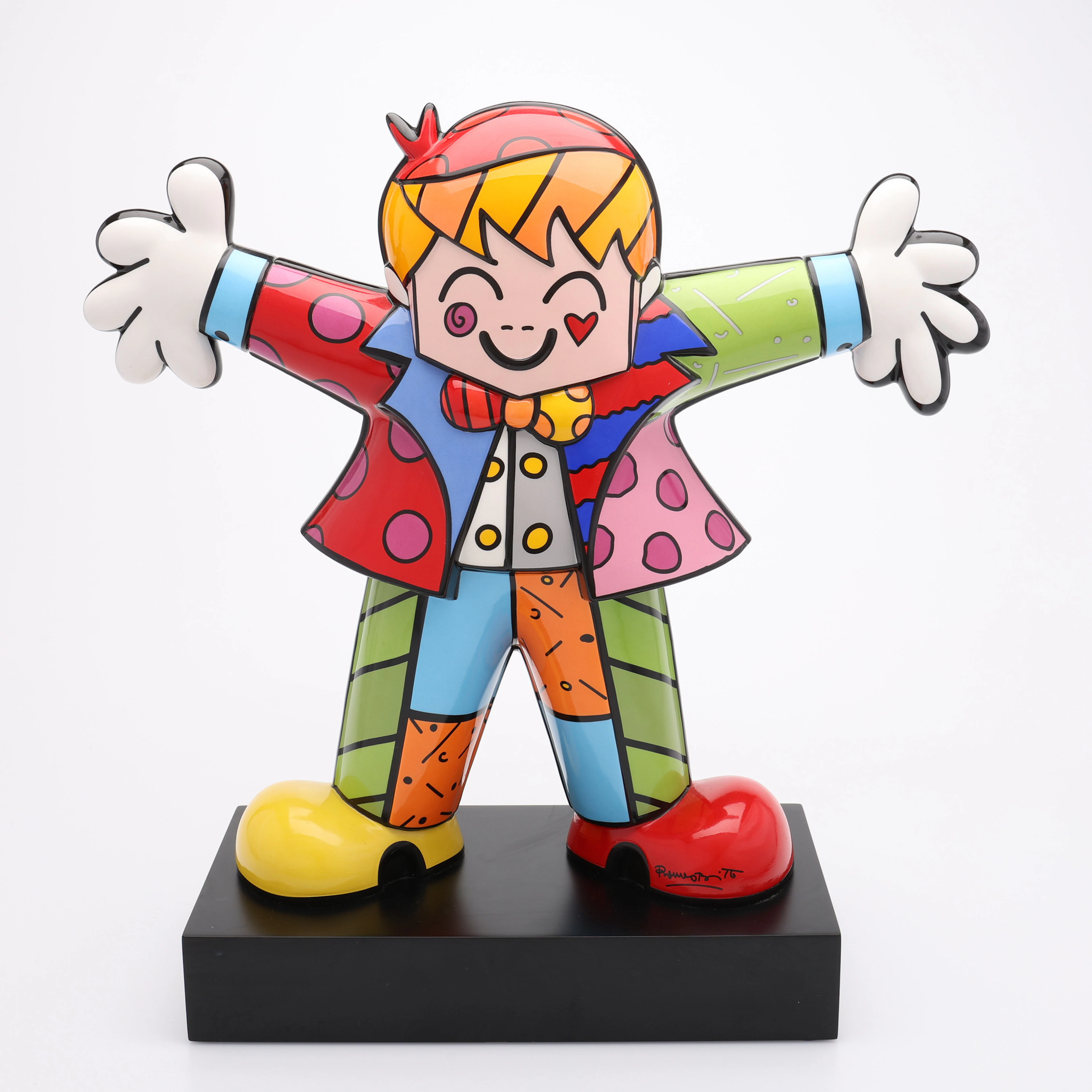 ROMERO BRITTO (BRASILIEN 1963-). SKULPTUR, PORSLIN, "HUG TOO", GOEBEL