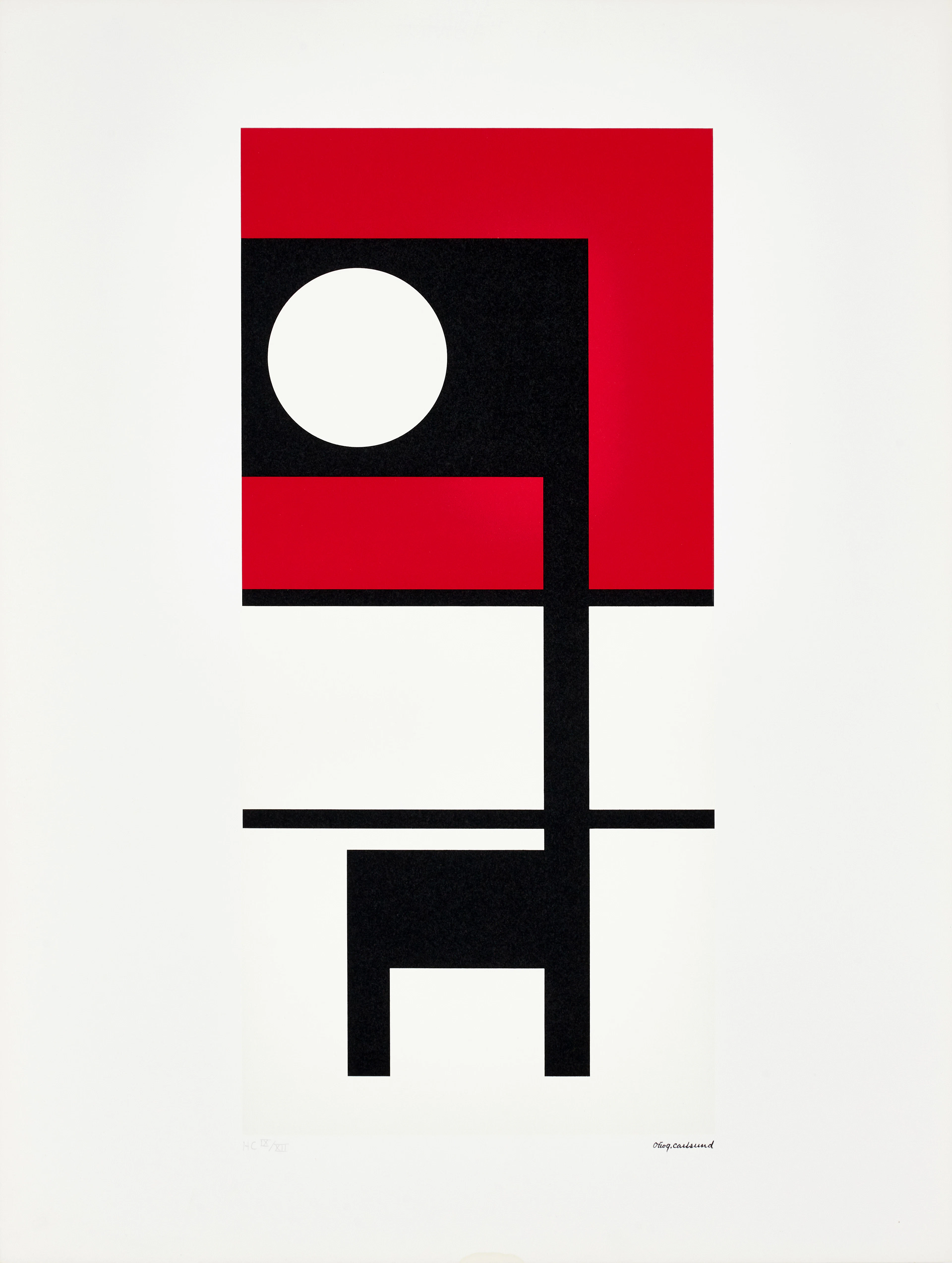 OTTO G CARLSUND (1897-1948):. EFTER. Komposition, signerad i trycket