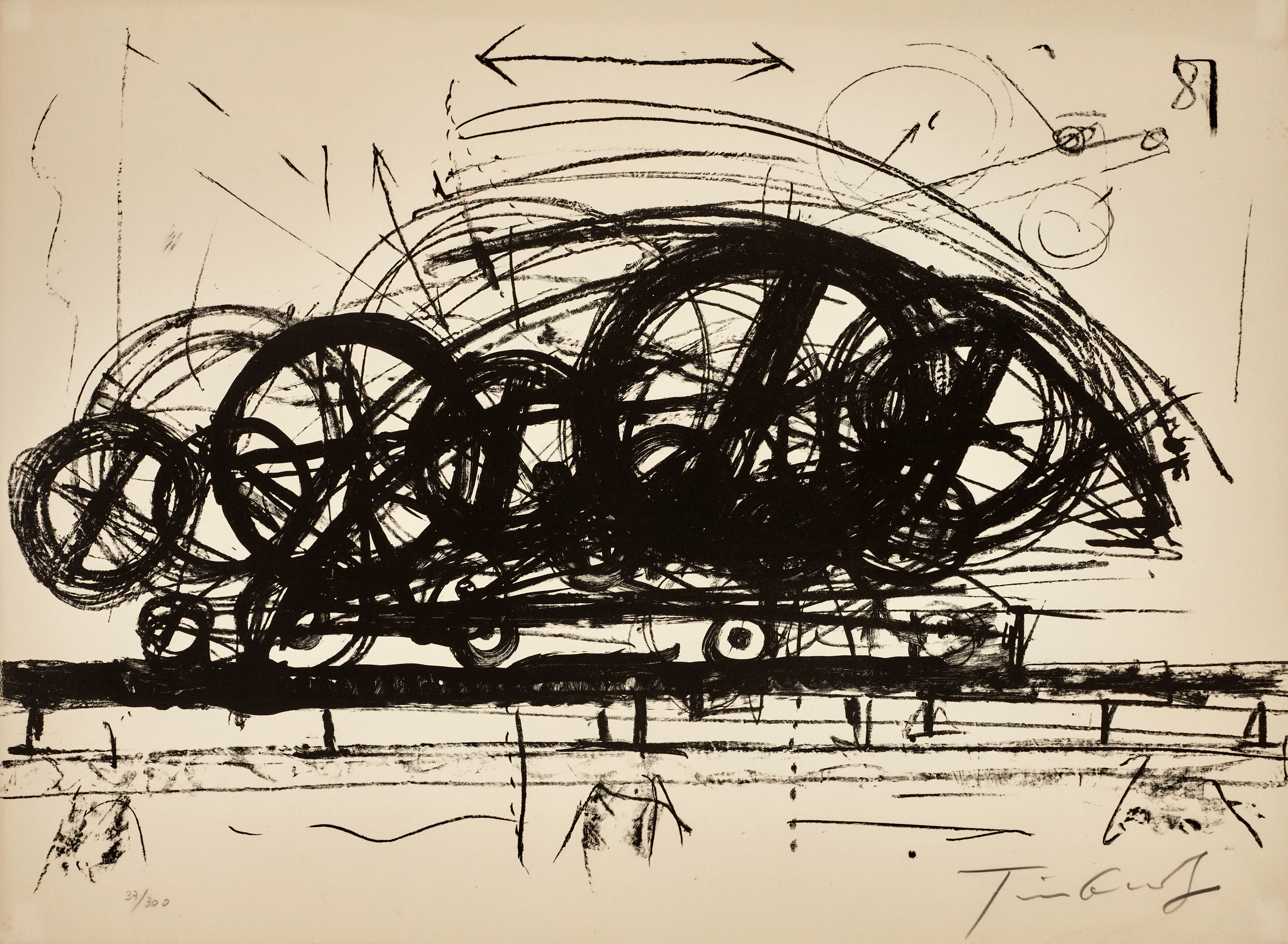 JEAN TINGUELY (SCHWEIZ, 1925–1991). Komposition, signread och daterad
