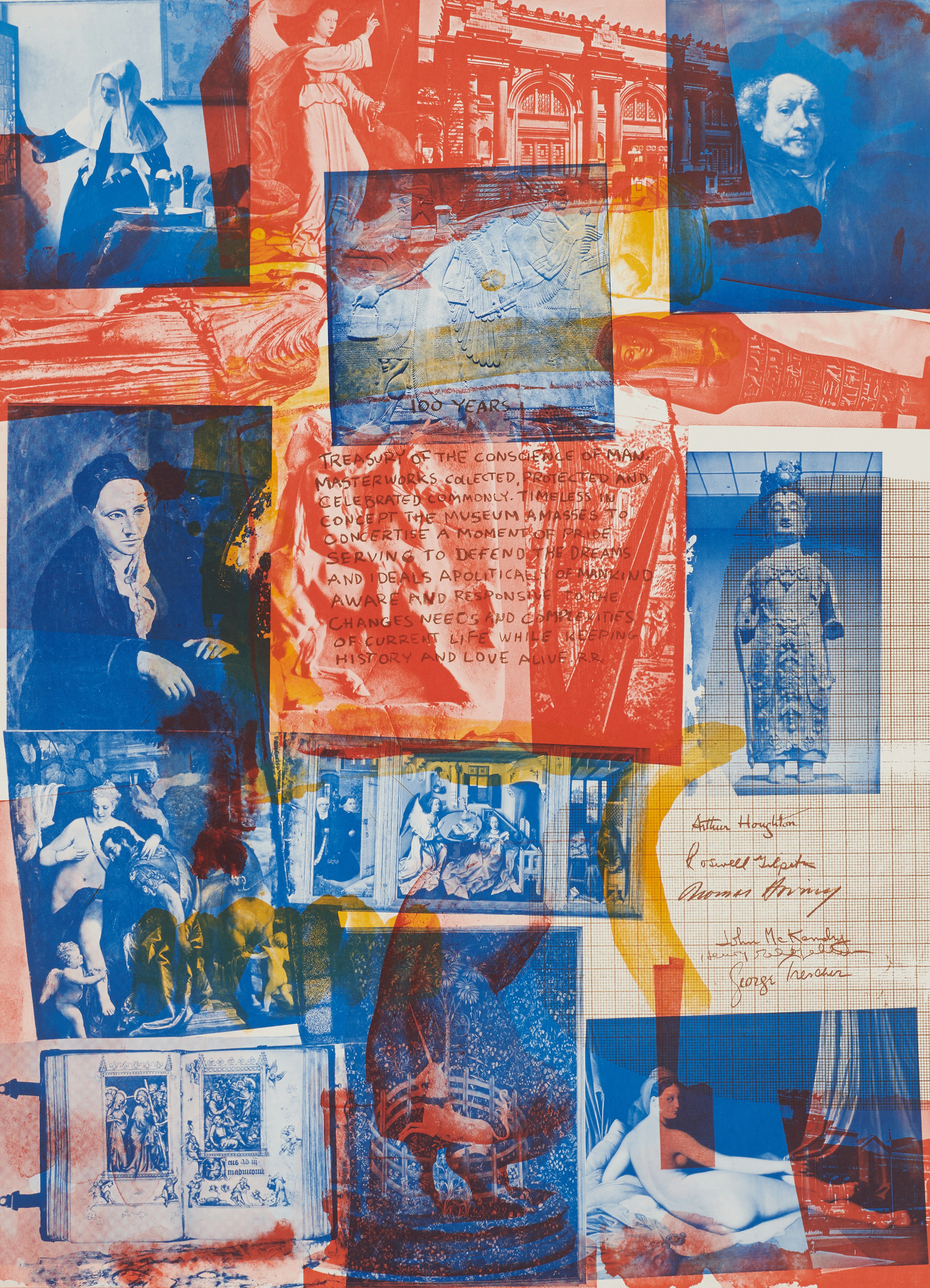 ROBERT RAUSCHENBERG. Utställningsaffisch, "Centennial Certificate"