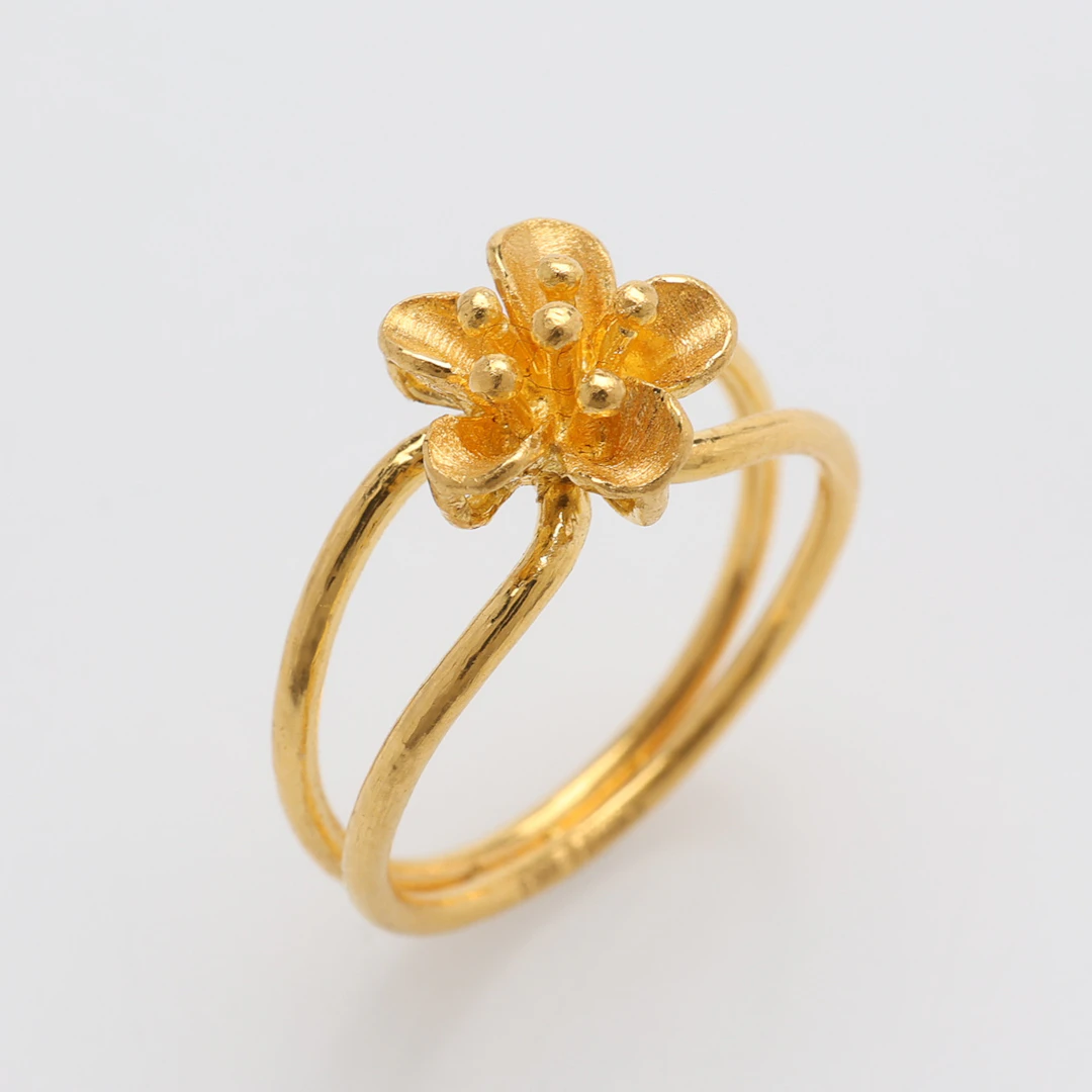 RING, 24K GULD, VIKT CA 4,2 GRAM.