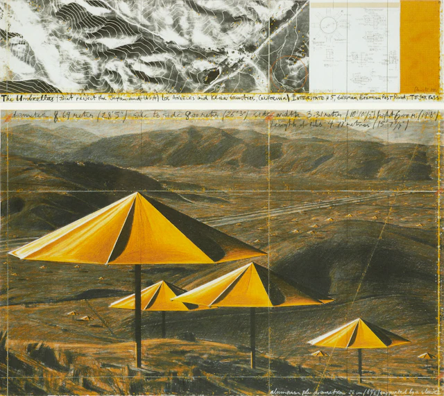 CHRISTO & JEANNE-CLAUDE. "The Umbrellas (Joint project for Japan and