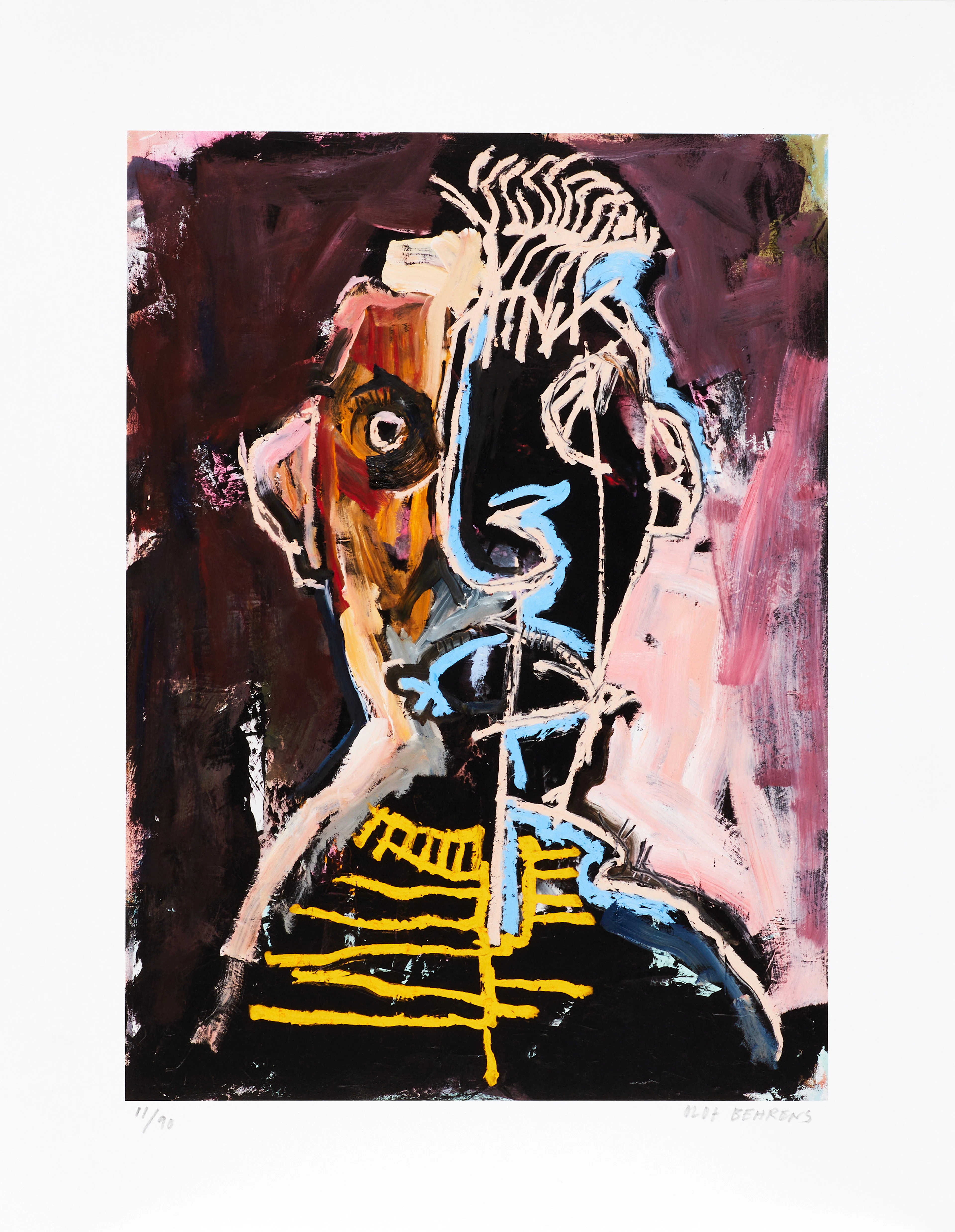 OLOF BEHRENS (född 1978). "Okänd #4", signerad och numrerad 11/90, giclée.