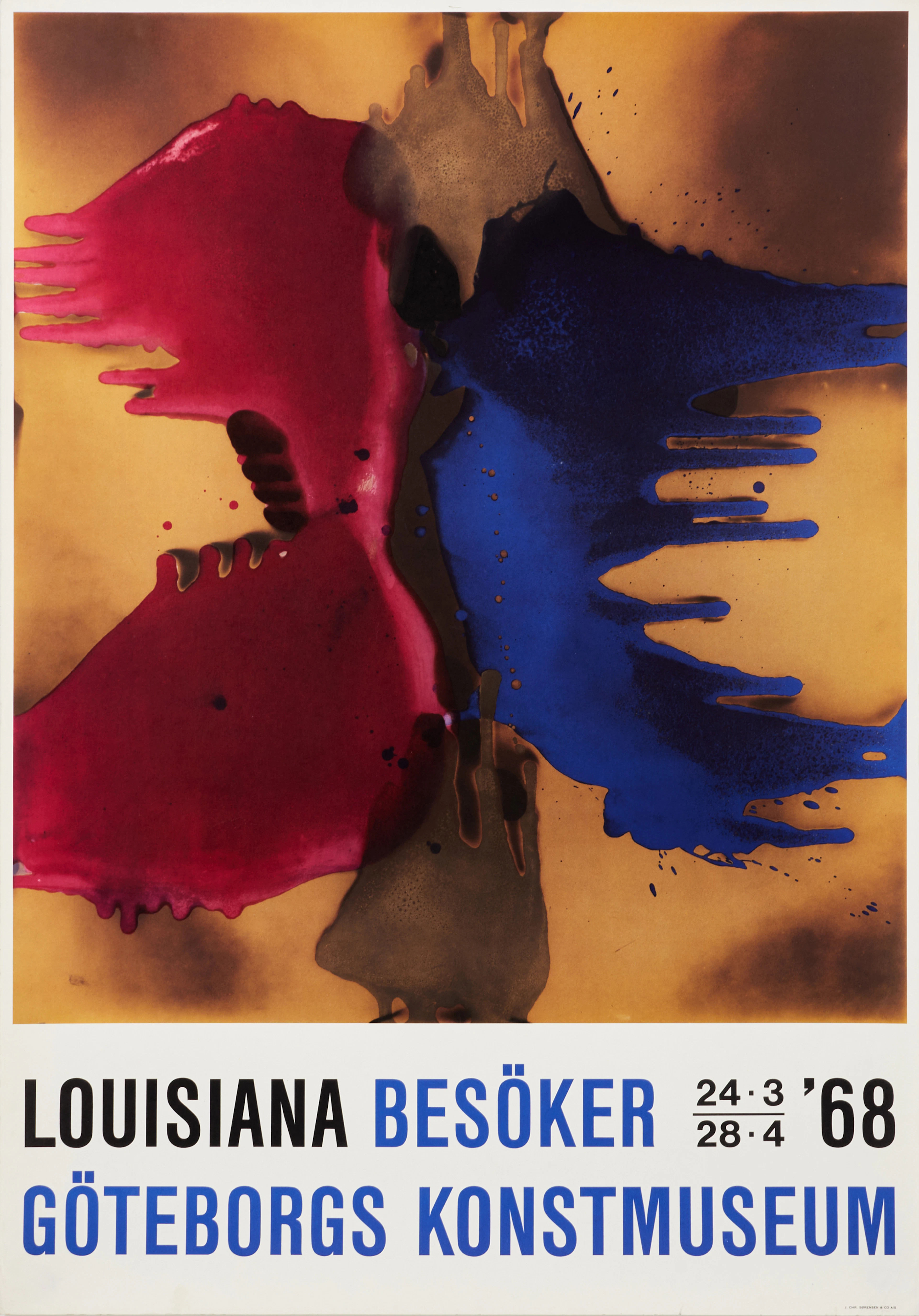 YVES KLEIN, Utställningsaffisch, 1968, Louisiana besöker Göteborgs konstmuseum.