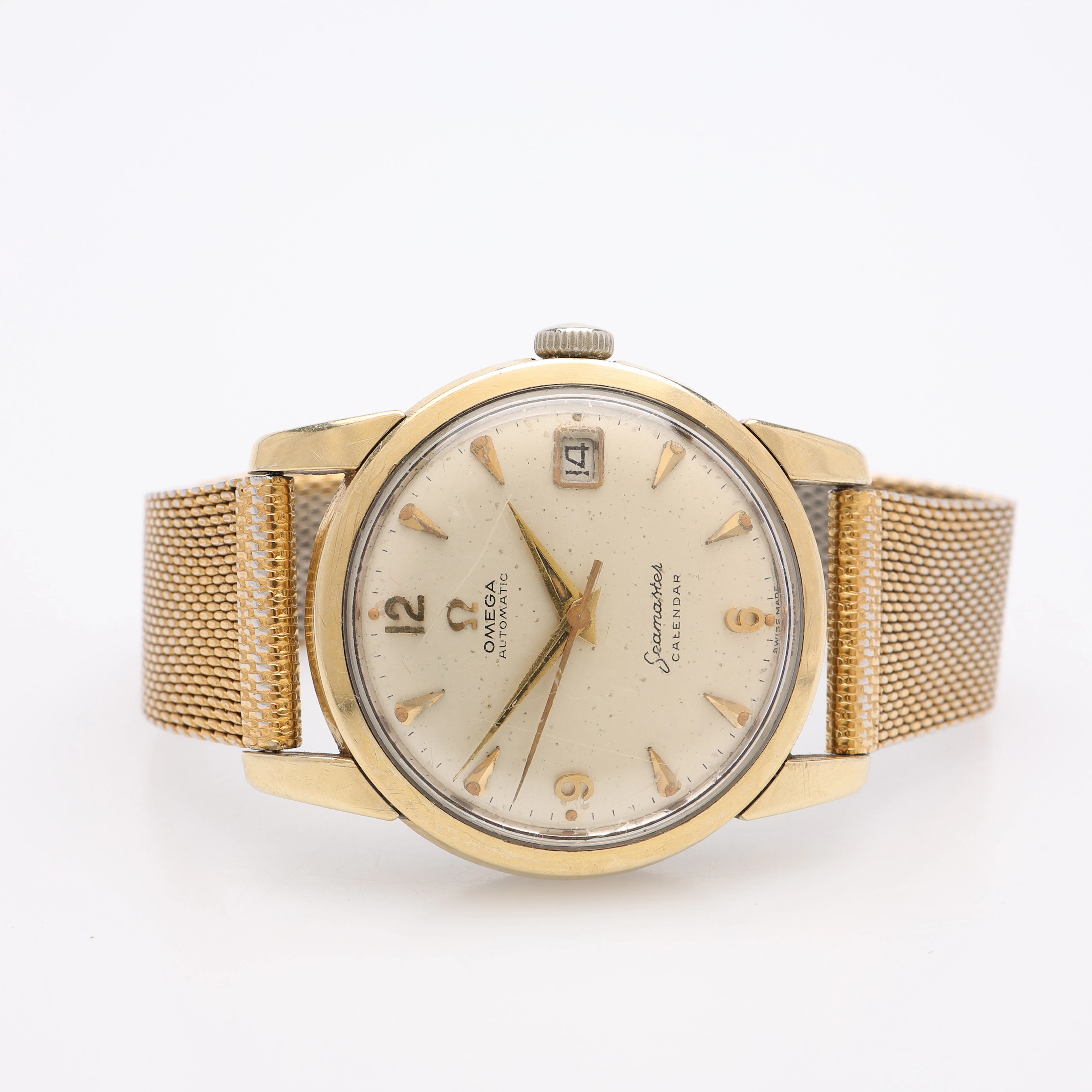 ARMBANDSUR, OMEGA AUTOMATIC SEAMASTER, GULD PÅ STÅL.