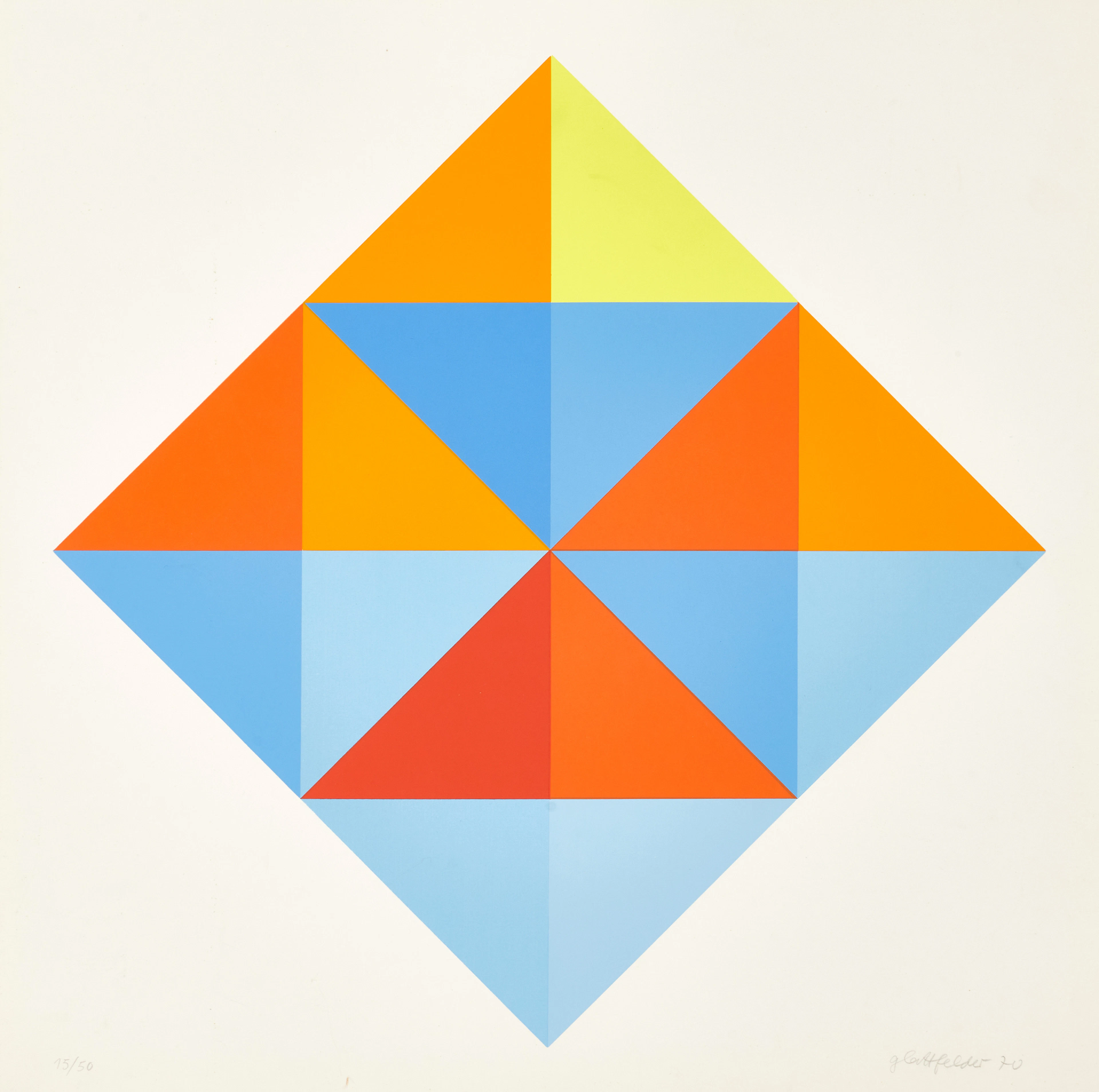 HANS JÖRG GLATTFELDER (FÖDD 1939). Geometrisk komposition, signerad