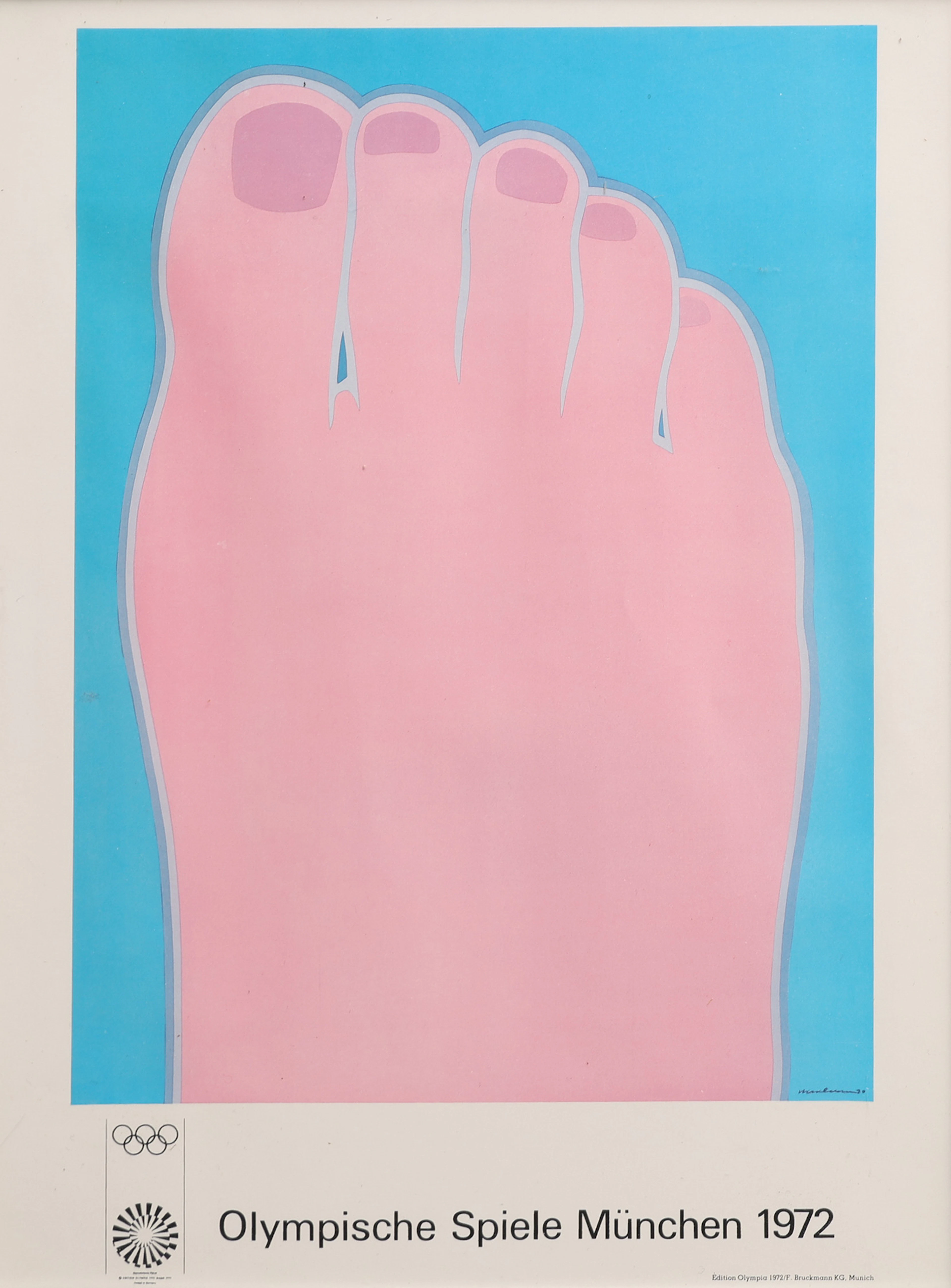 TOM WESSELMANN. AFFISCH, OLYMPISKA SPELEN MÜNCHEN, 1972.