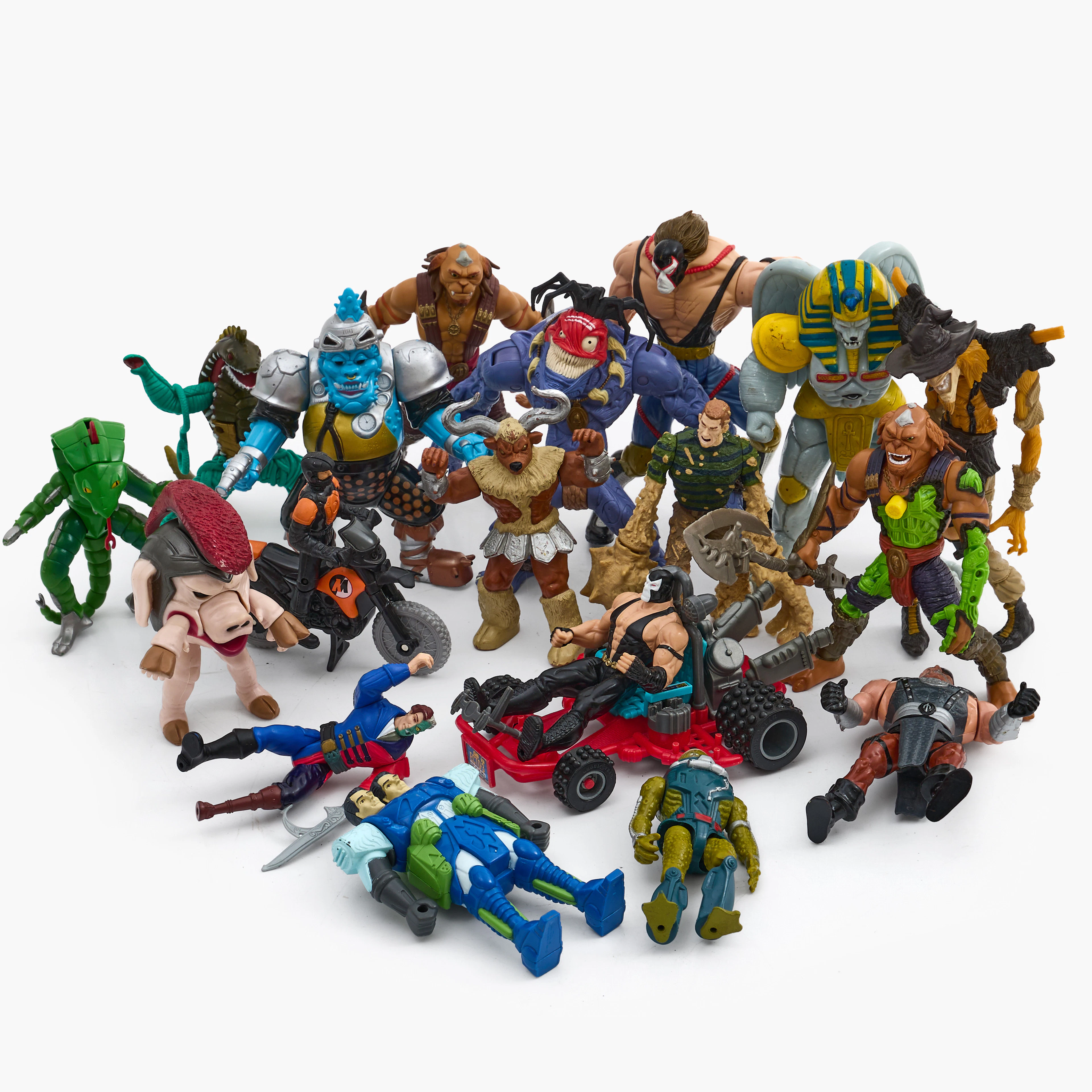 ACTIONFIGURER, 18 st, bland annat Kenner, Bondi, Hasbro, 1980/90-tal.