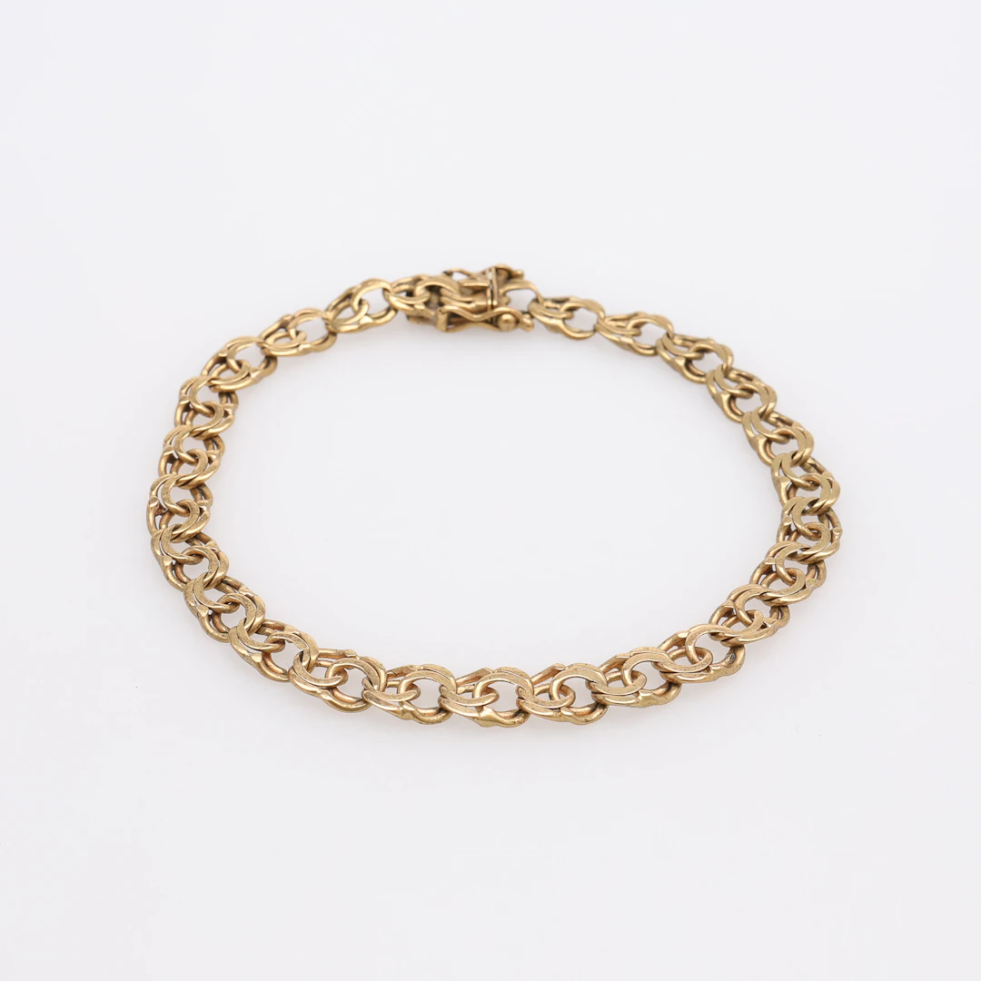 ARMBAND, 18 k guld, bismarklänk, 11 g.