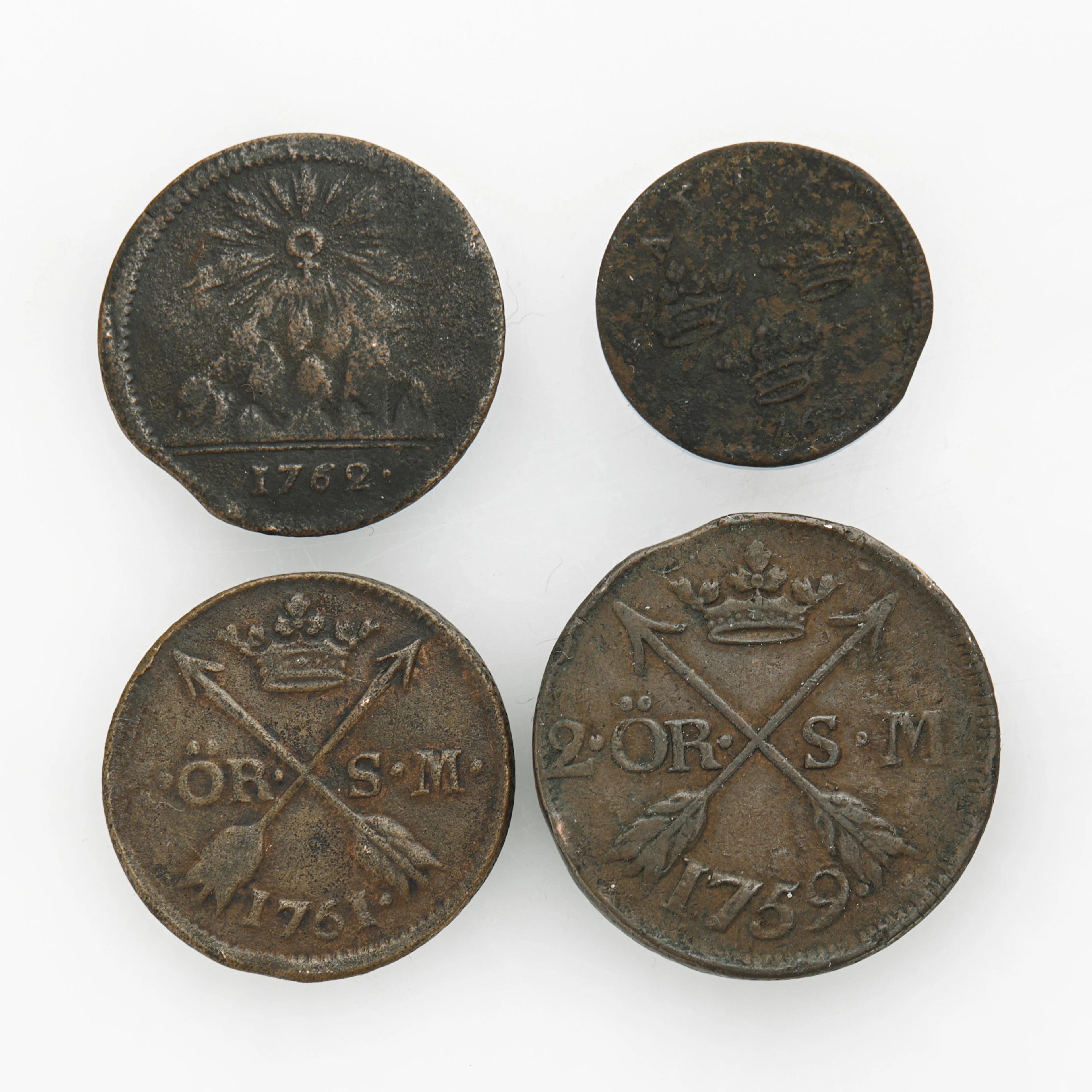 ADOLF FREDRIK (1751-1771), 4 kopparmynt.