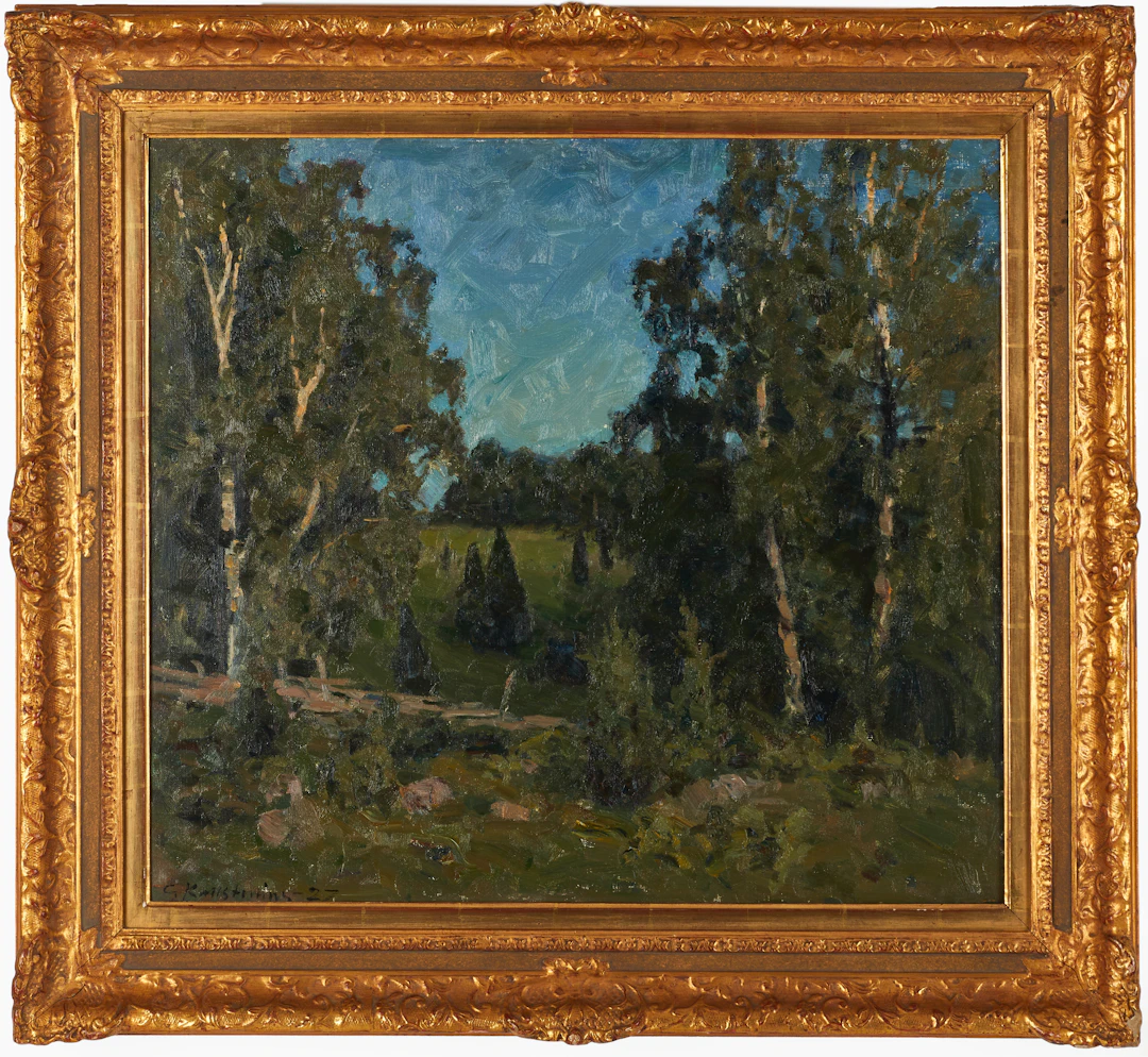 GOTTFRID KALLSTENIUS (Sverige, 1861–1943), "Skymning", signerad och