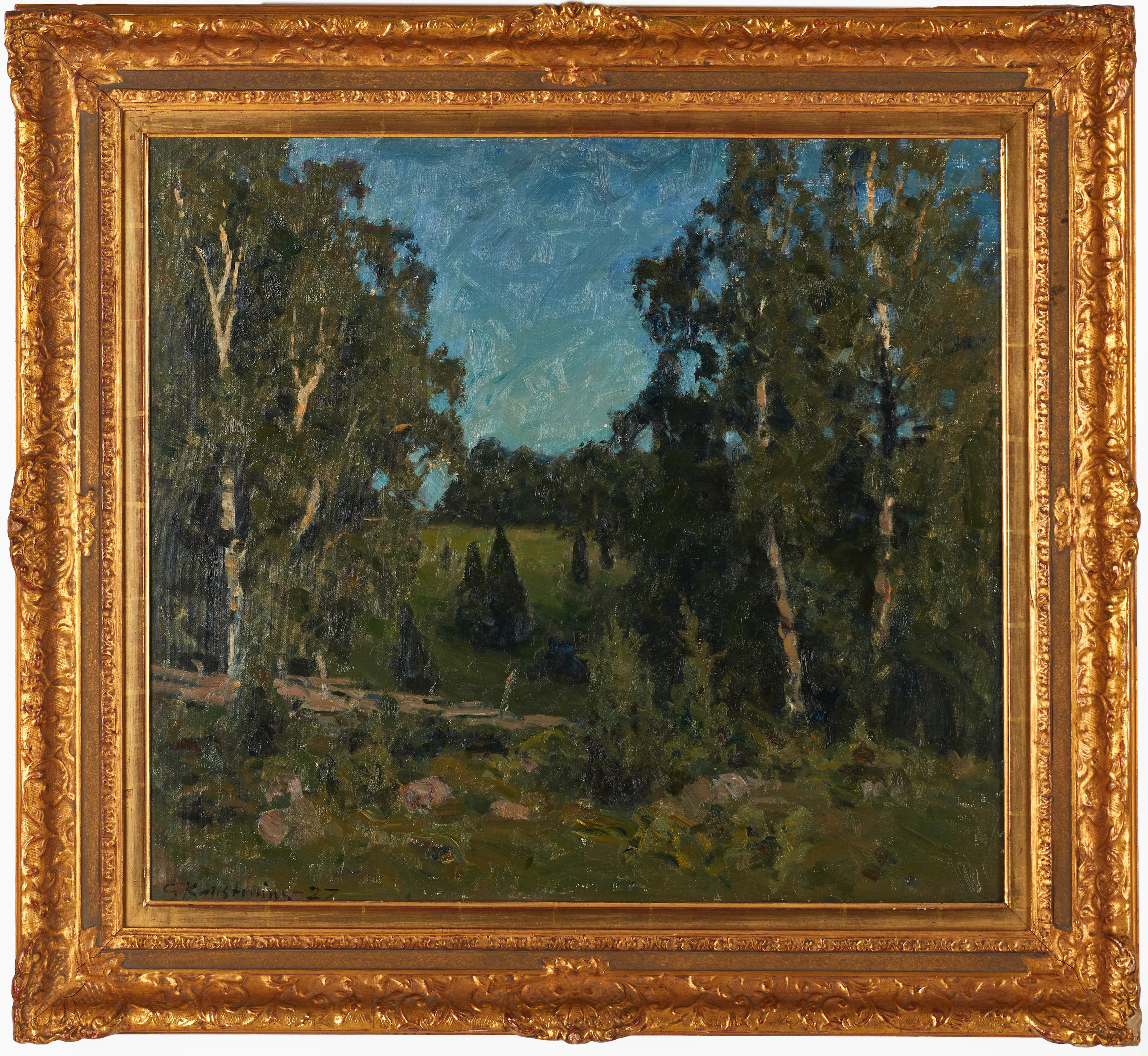 GOTTFRID KALLSTENIUS (Sverige, 1861–1943), "Skymning", signerad och