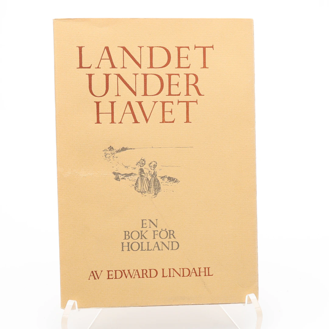 BIBLIOFILI. TECKNAREN EDWARD LINDAHLS BOK LANDET UNDER HAVET TILL