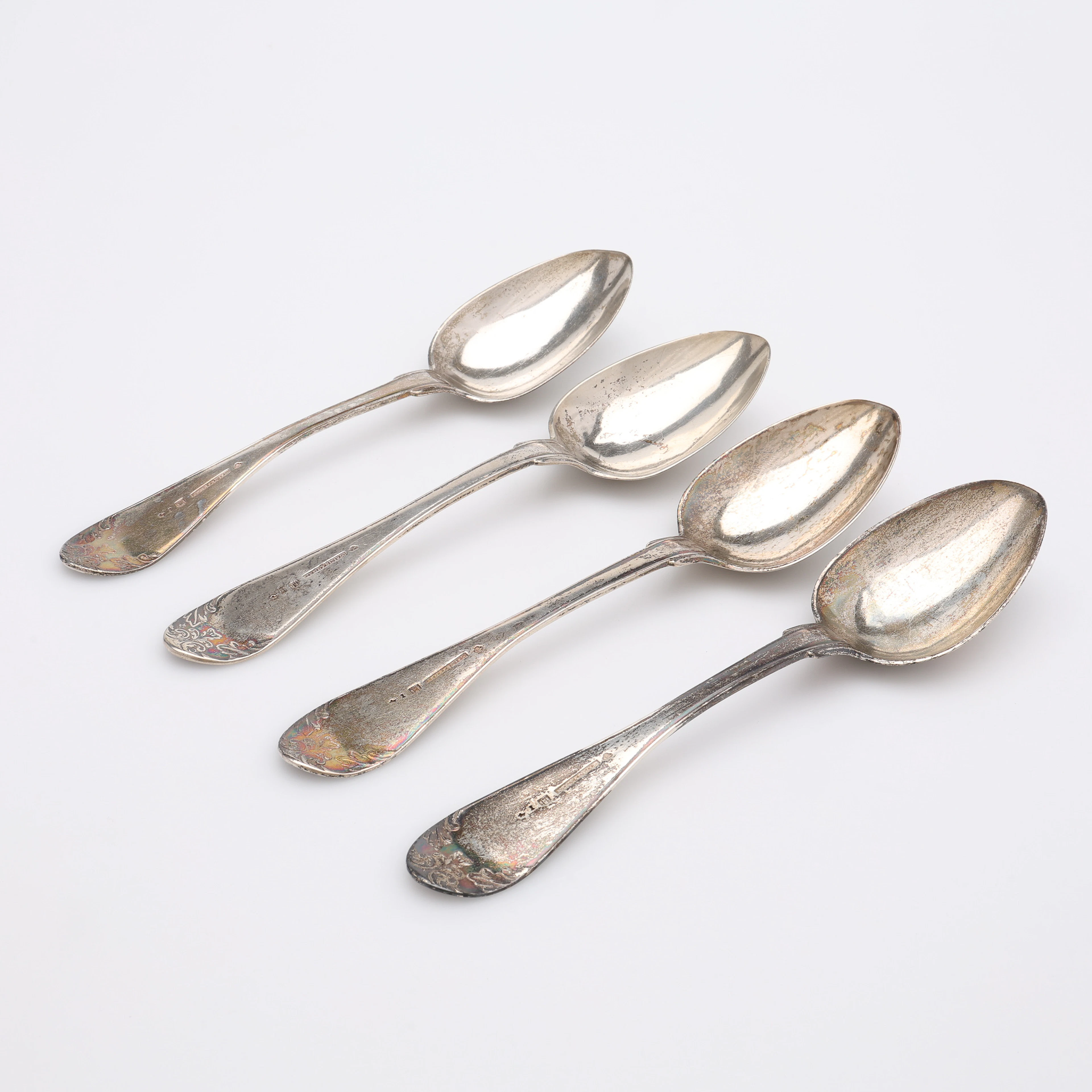 SKEDAR, FYRA STYCKEN, SILVER, G. LINDEGREN, HELSINGBORG, 1839.