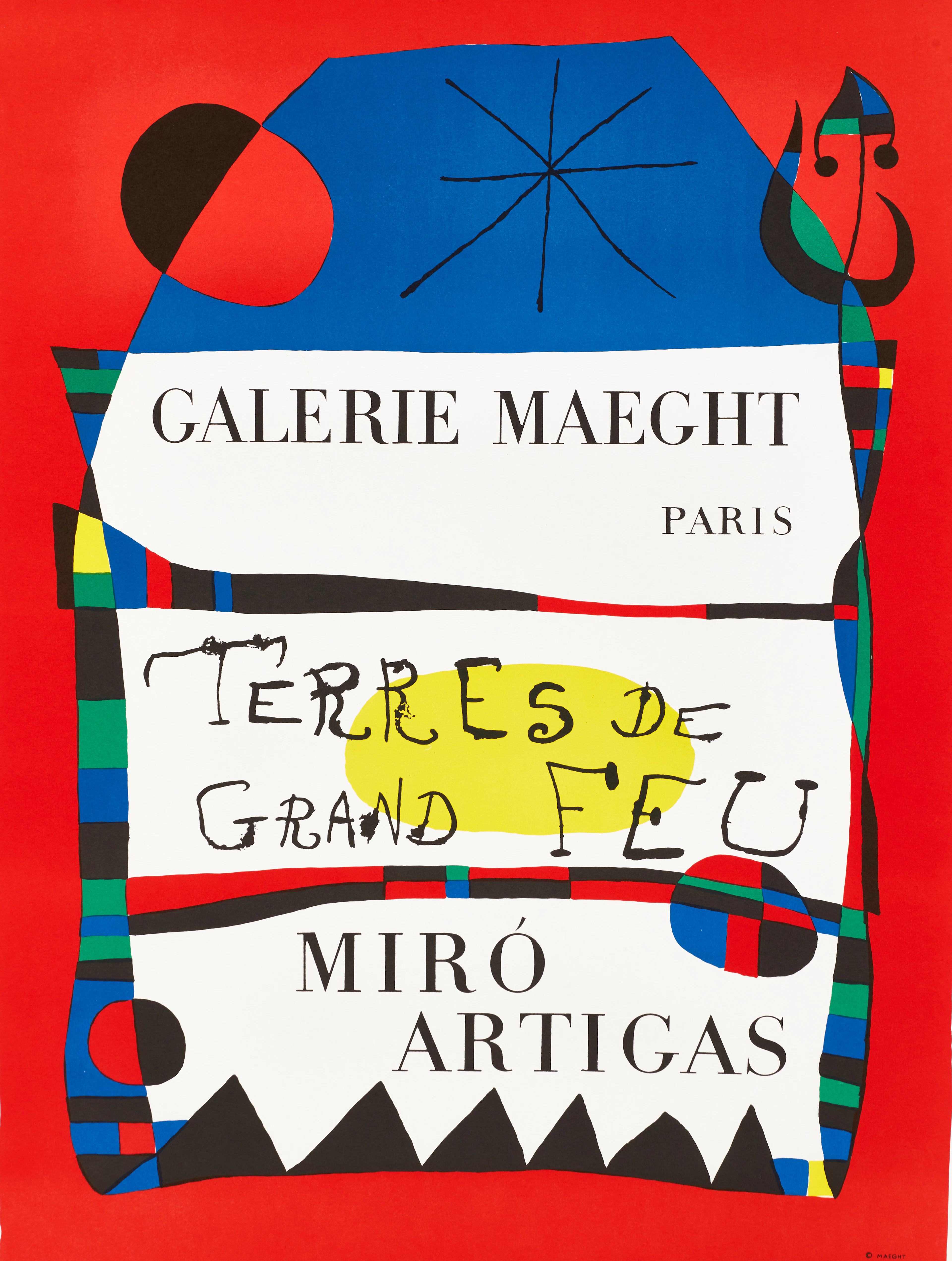 JOAN MIRÓ (SPANIEN, 1893-1983). Utställningsaffisch, Galerie Maeght