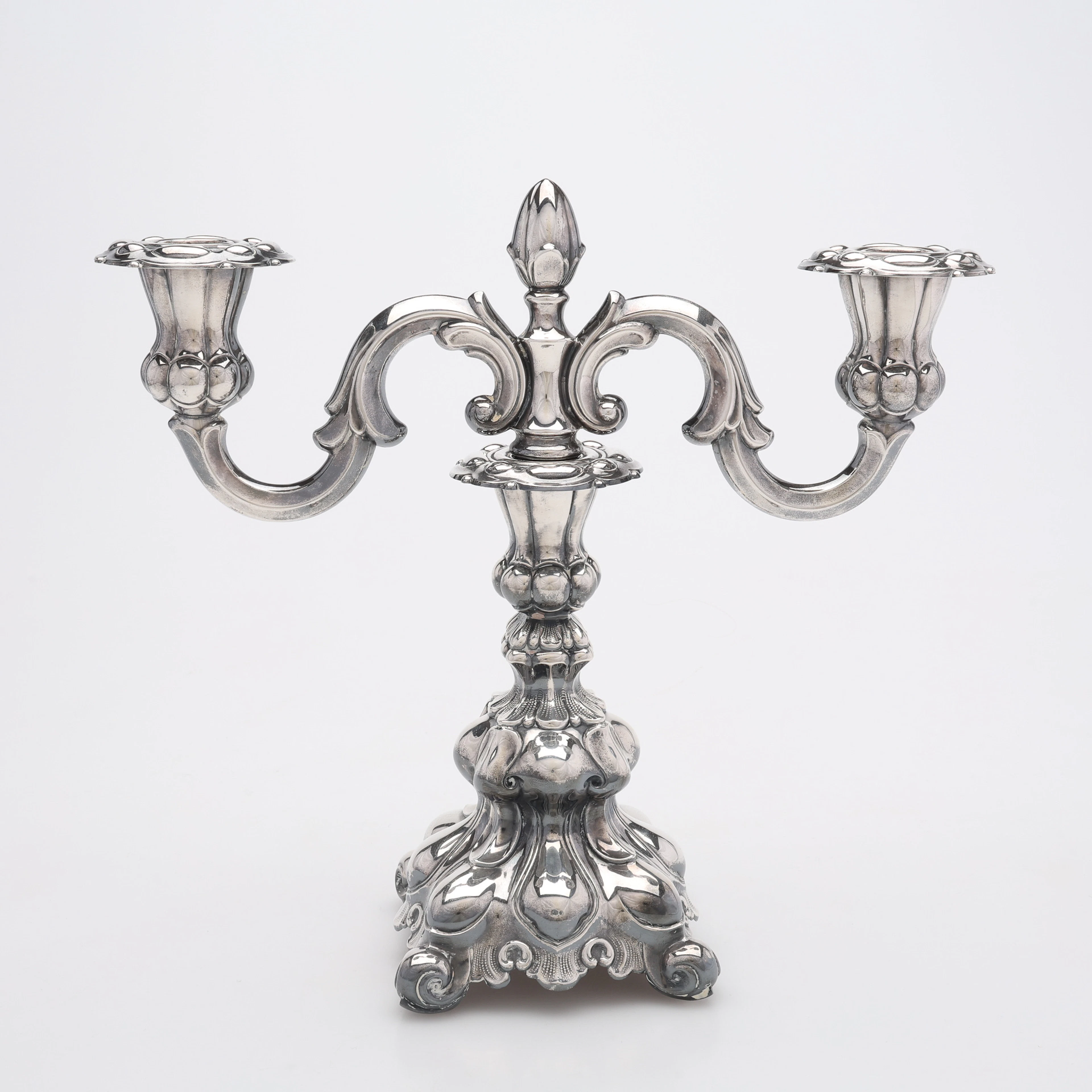 KANDELABER, SILVER, BAROCKSTIL.