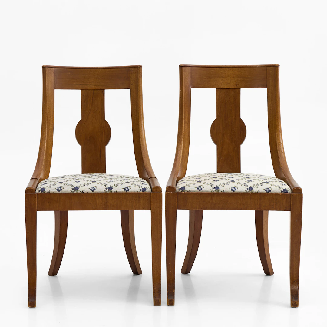STOLAR, ett par, mahogny, tidigt 1900-tal.