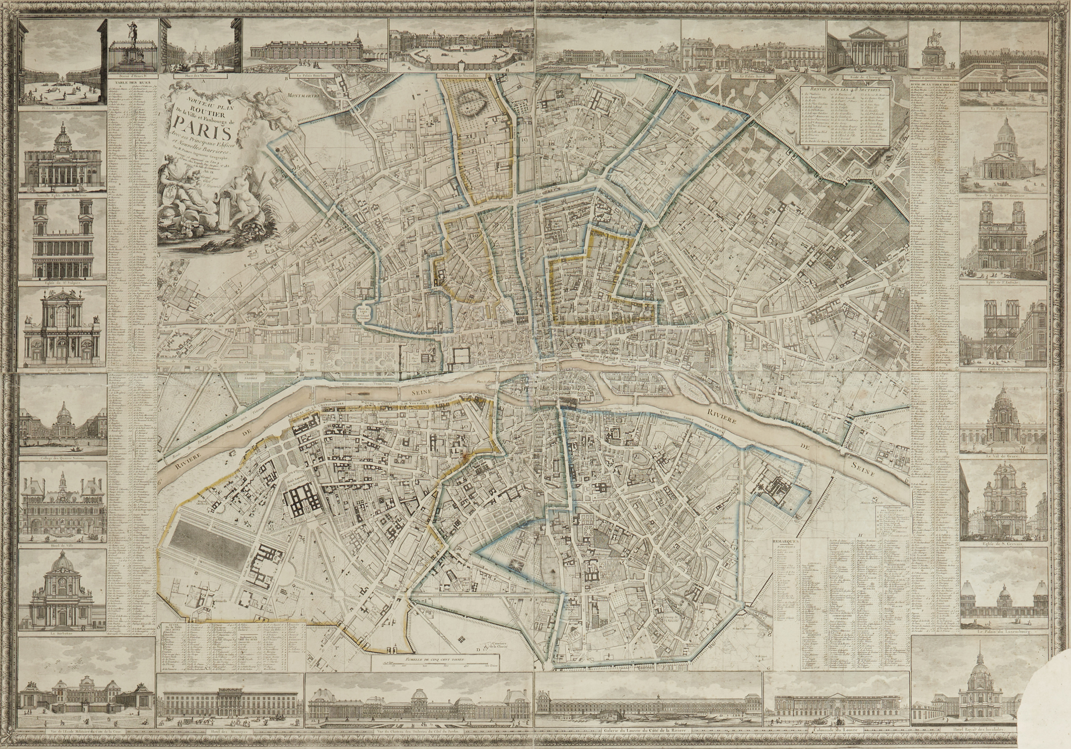 PICHON/GLOT/VOYSARD, Nouveau Plan Routier De La Ville et Faubourgs