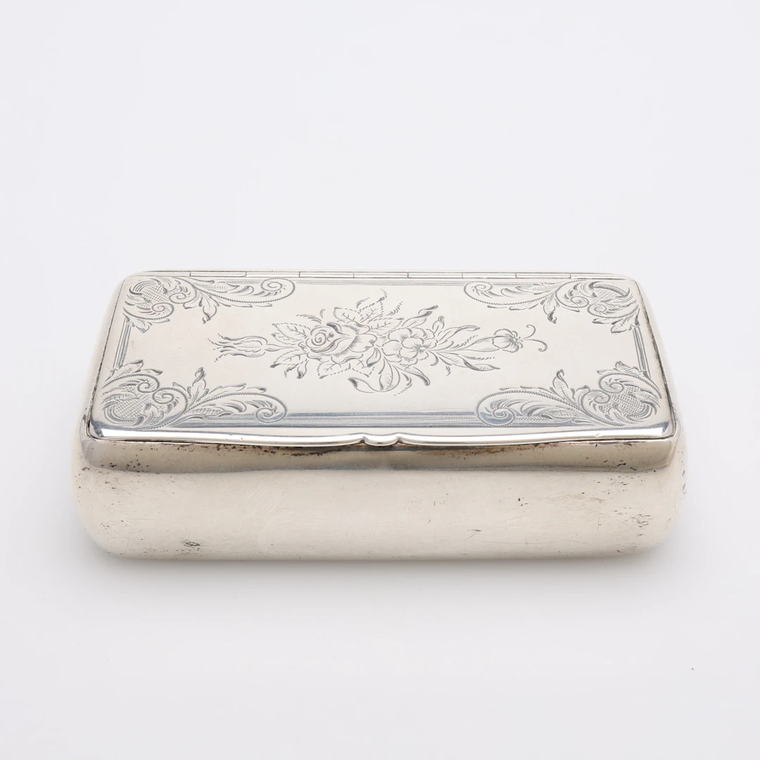 SNUSDOSA, SILVER, EMANUEL FORSMAN, VÄXJÖ 1881.