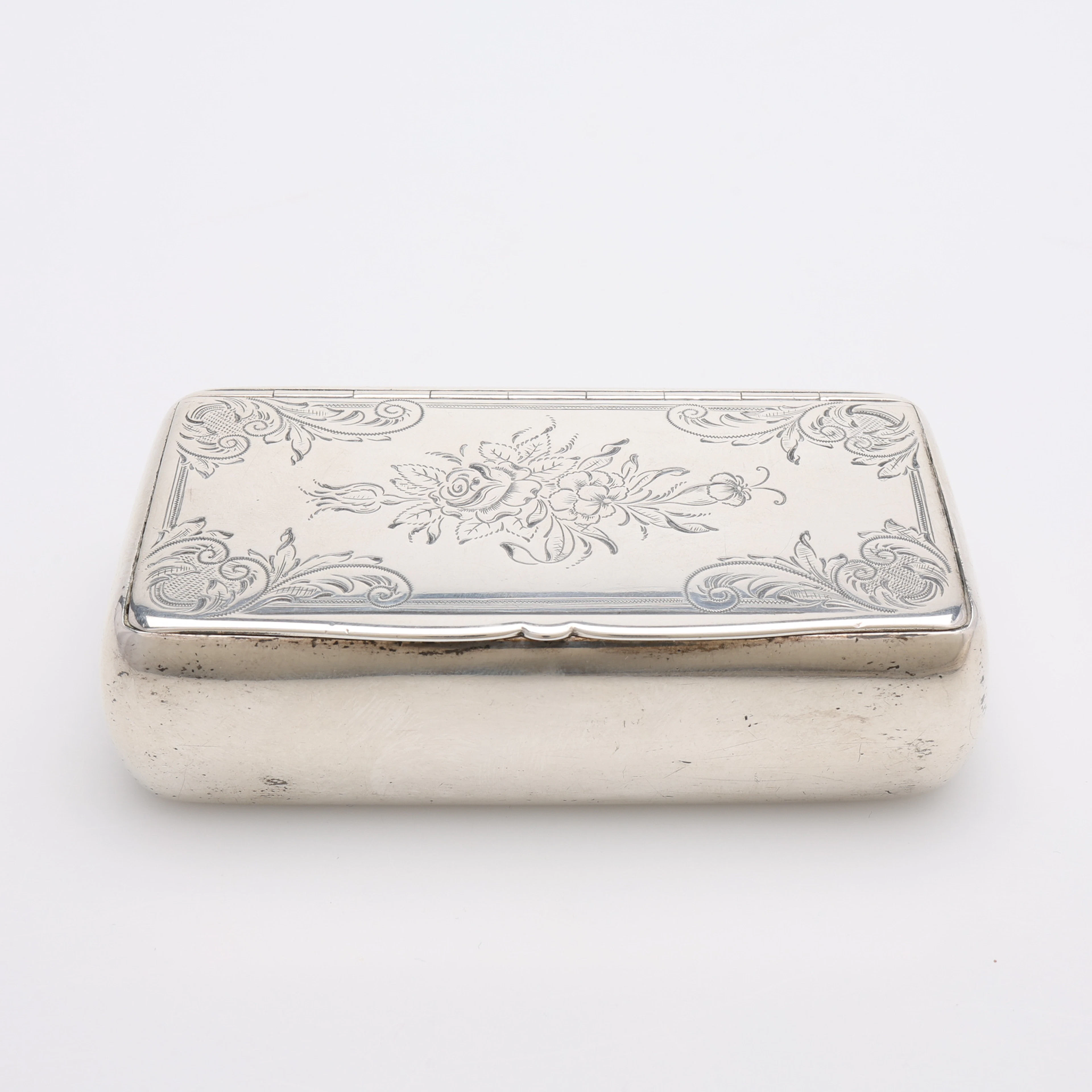 SNUSDOSA, SILVER, EMANUEL FORSMAN, VÄXJÖ 1881.
