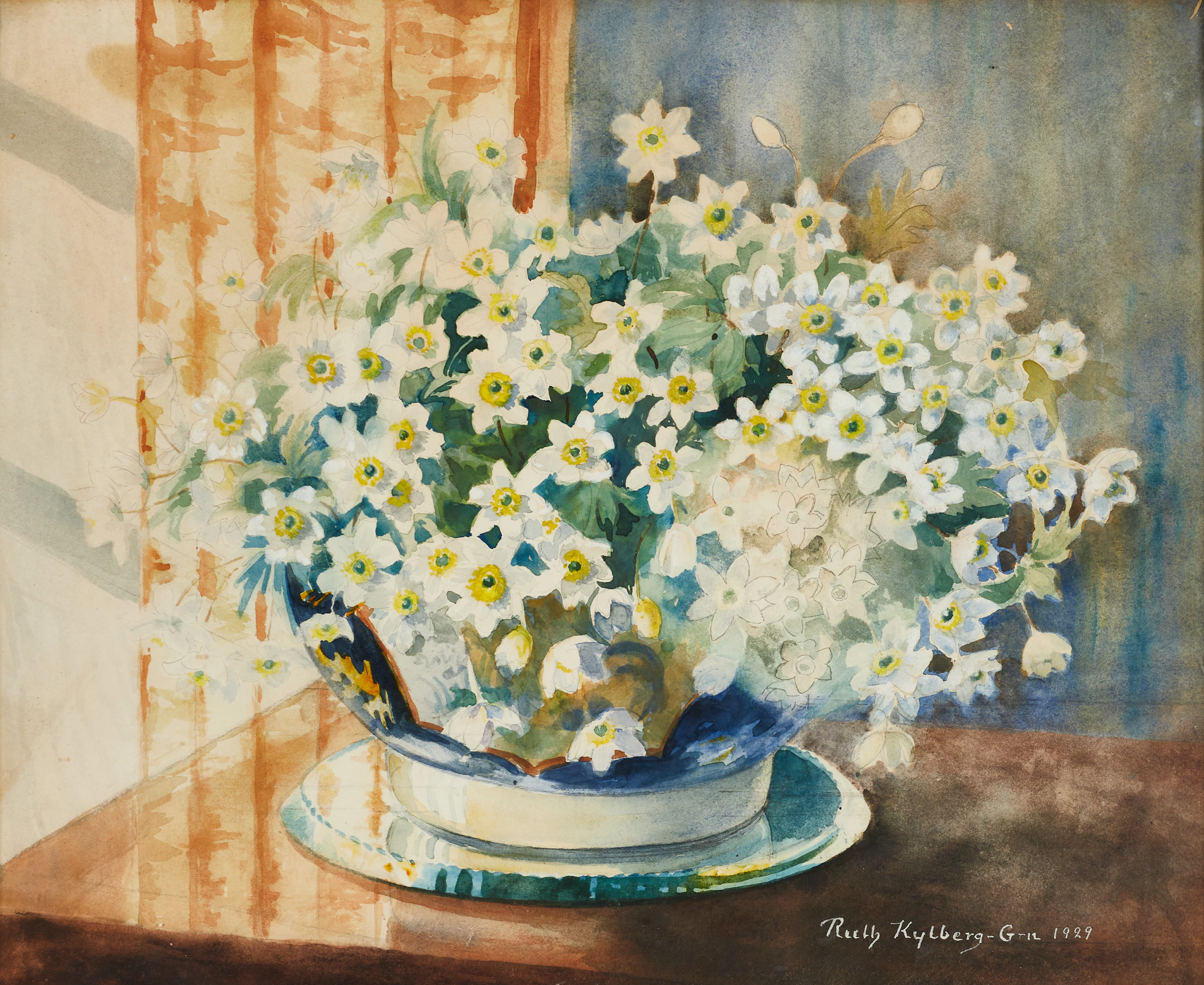 RUTH KYLBERG (1872-1942). Blomsterstilleben, signerad och daterad