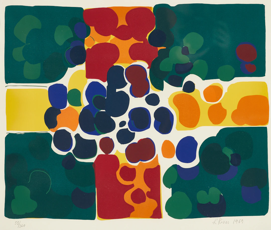 LEIDA RIVES-ELFVÉN (Estland/Sverige, 1915-1988), Abstrakt komposition