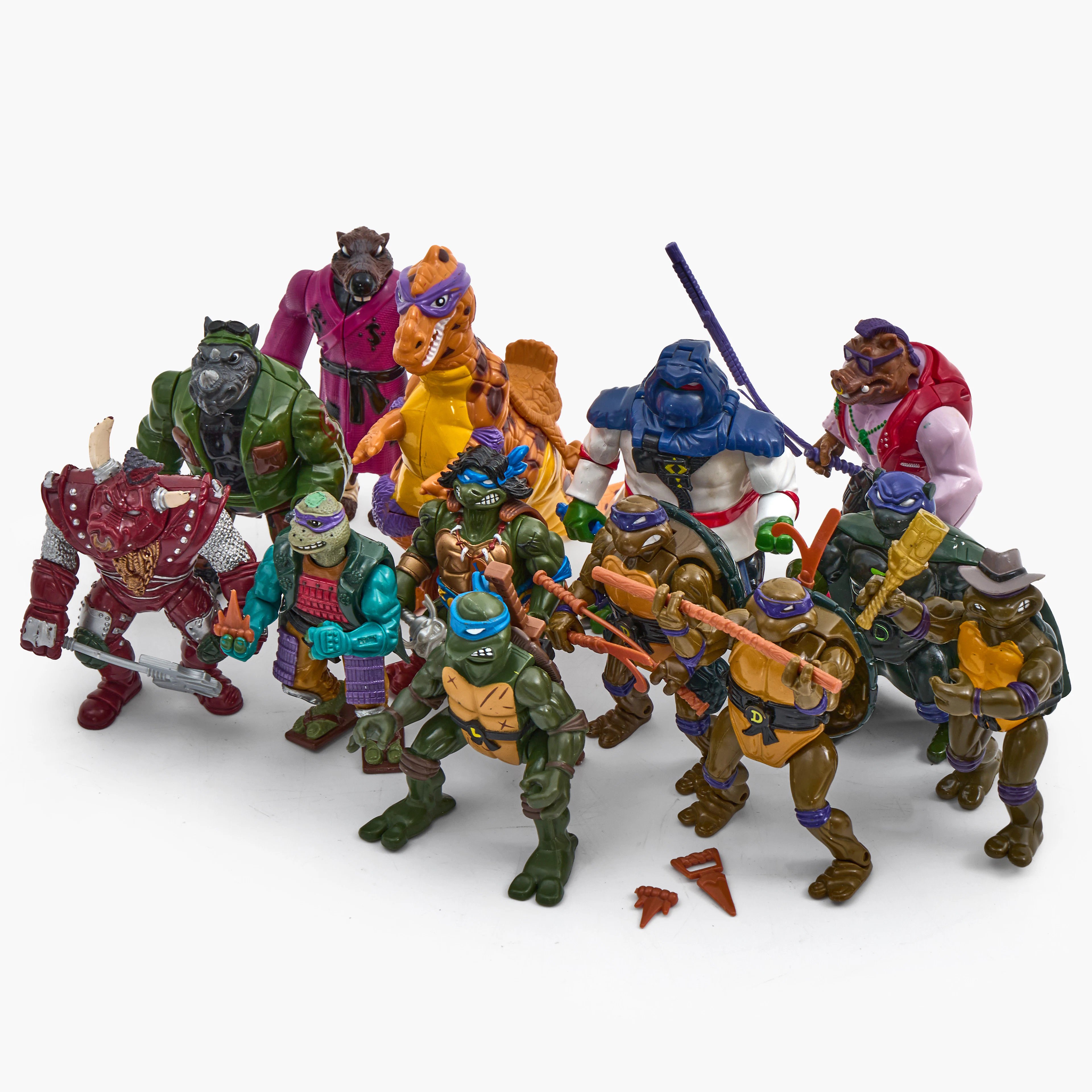 TEENAGE MUTANT NINJA TURTLE. Actionfigurer, 13 st, Playmate Toys